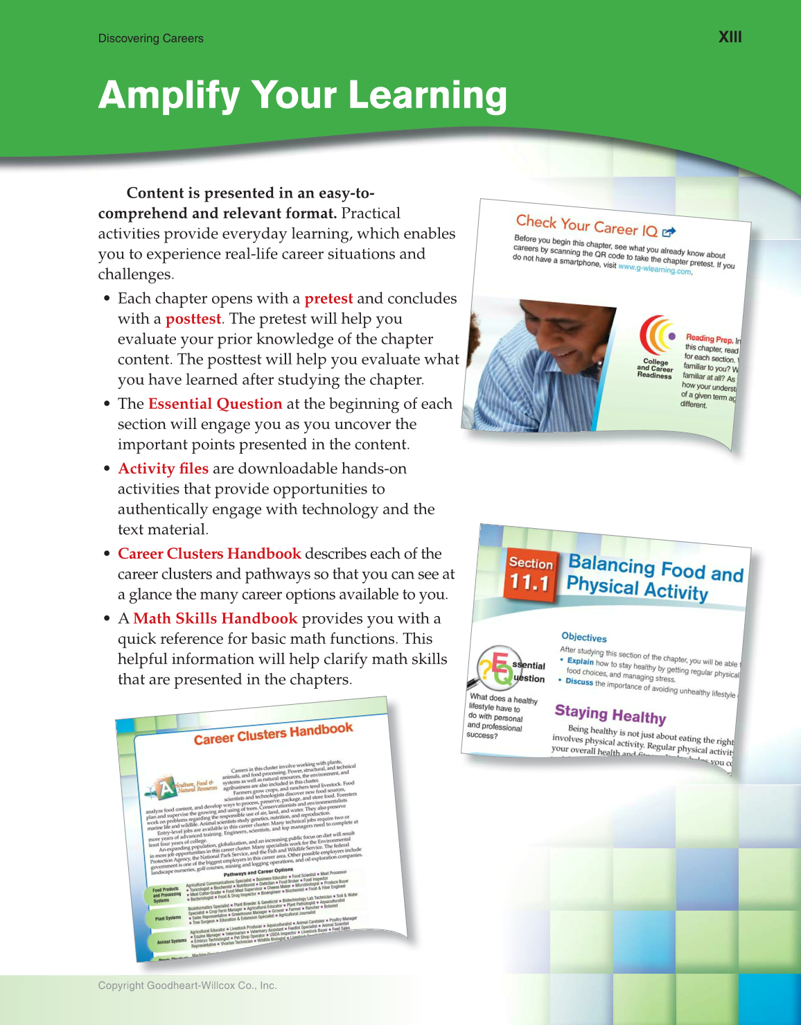 Discovering Careers, 9th Edition page XIII