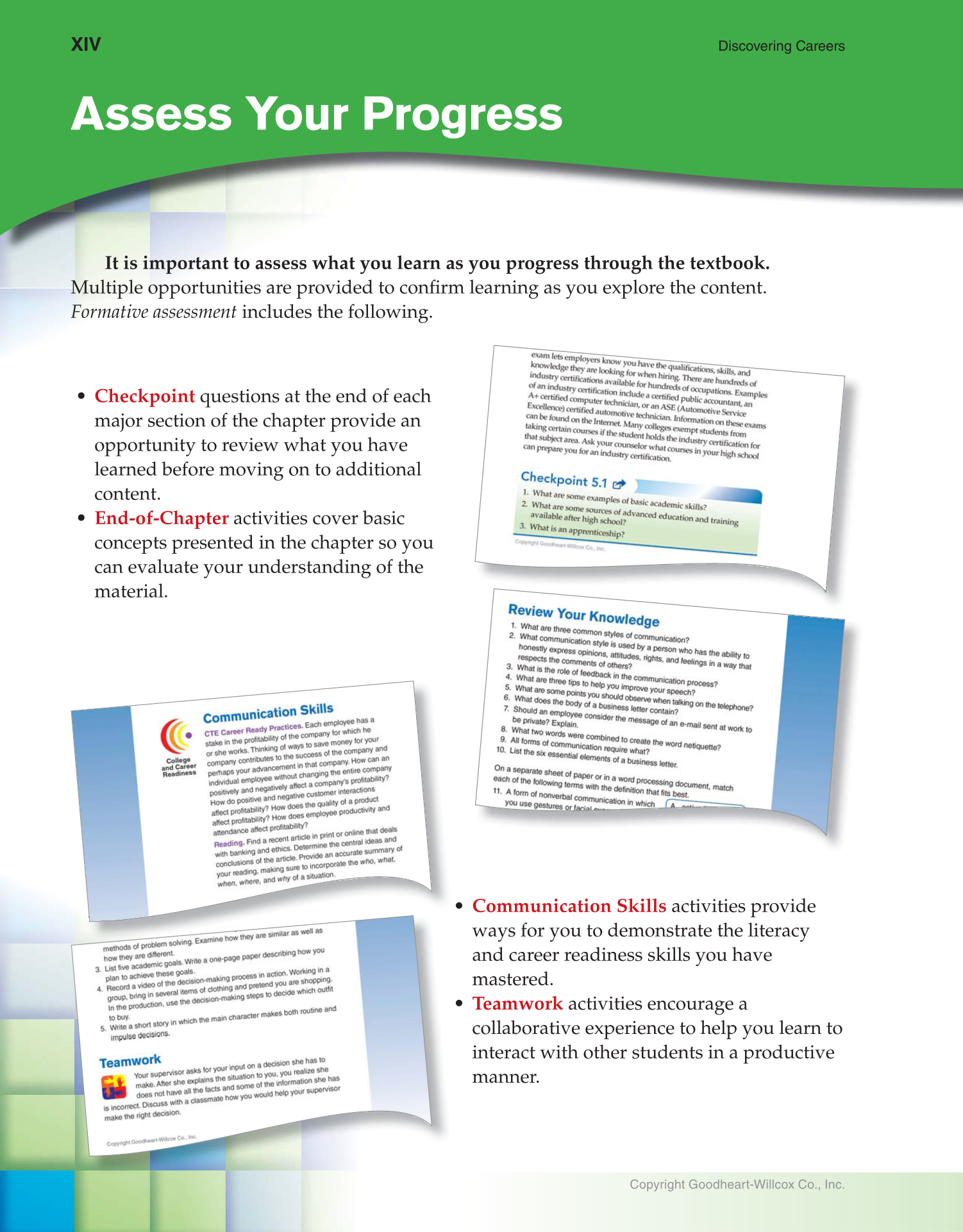 Discovering Careers, 9th Edition page XIV