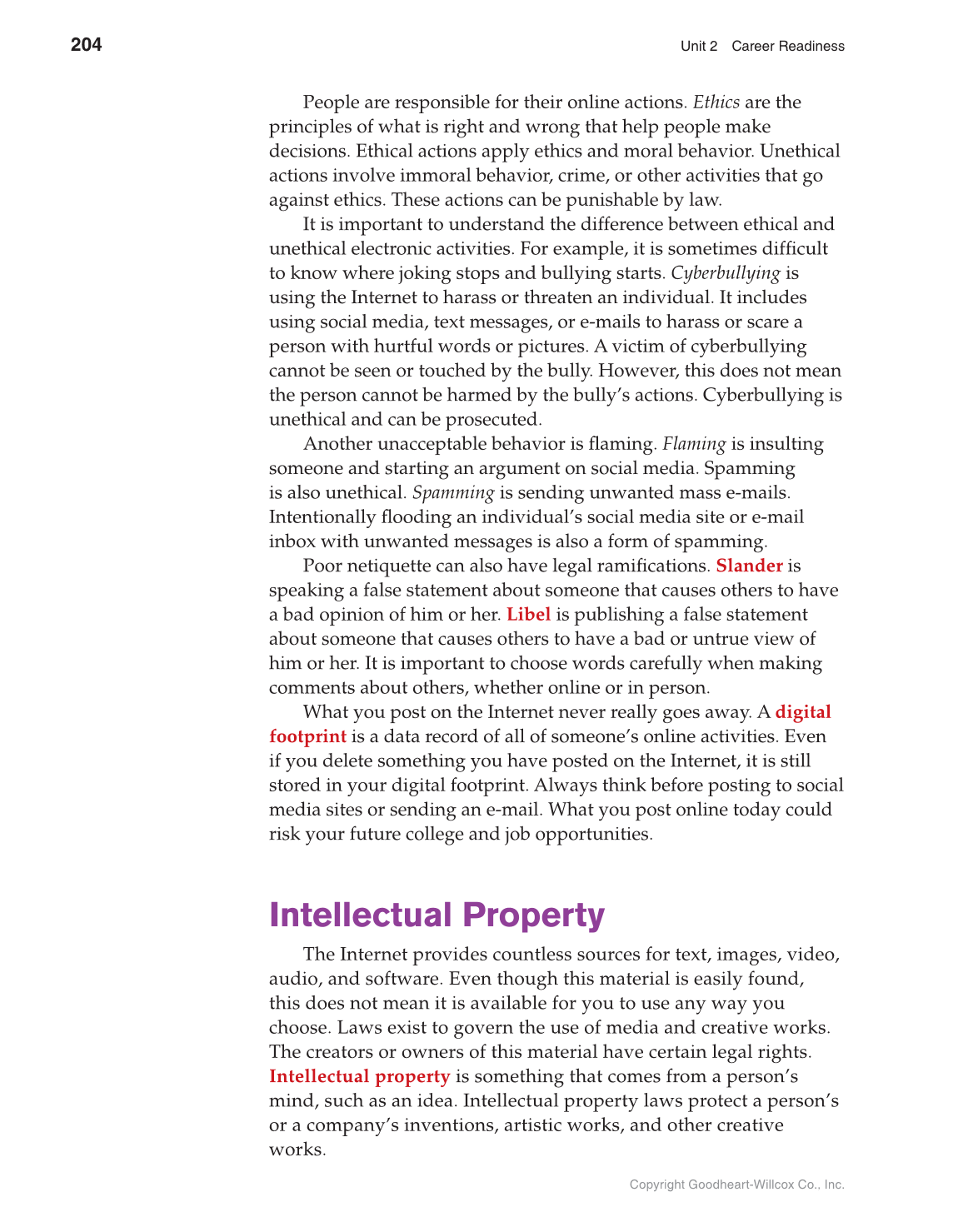 Discovering Careers, 9th Edition page 204