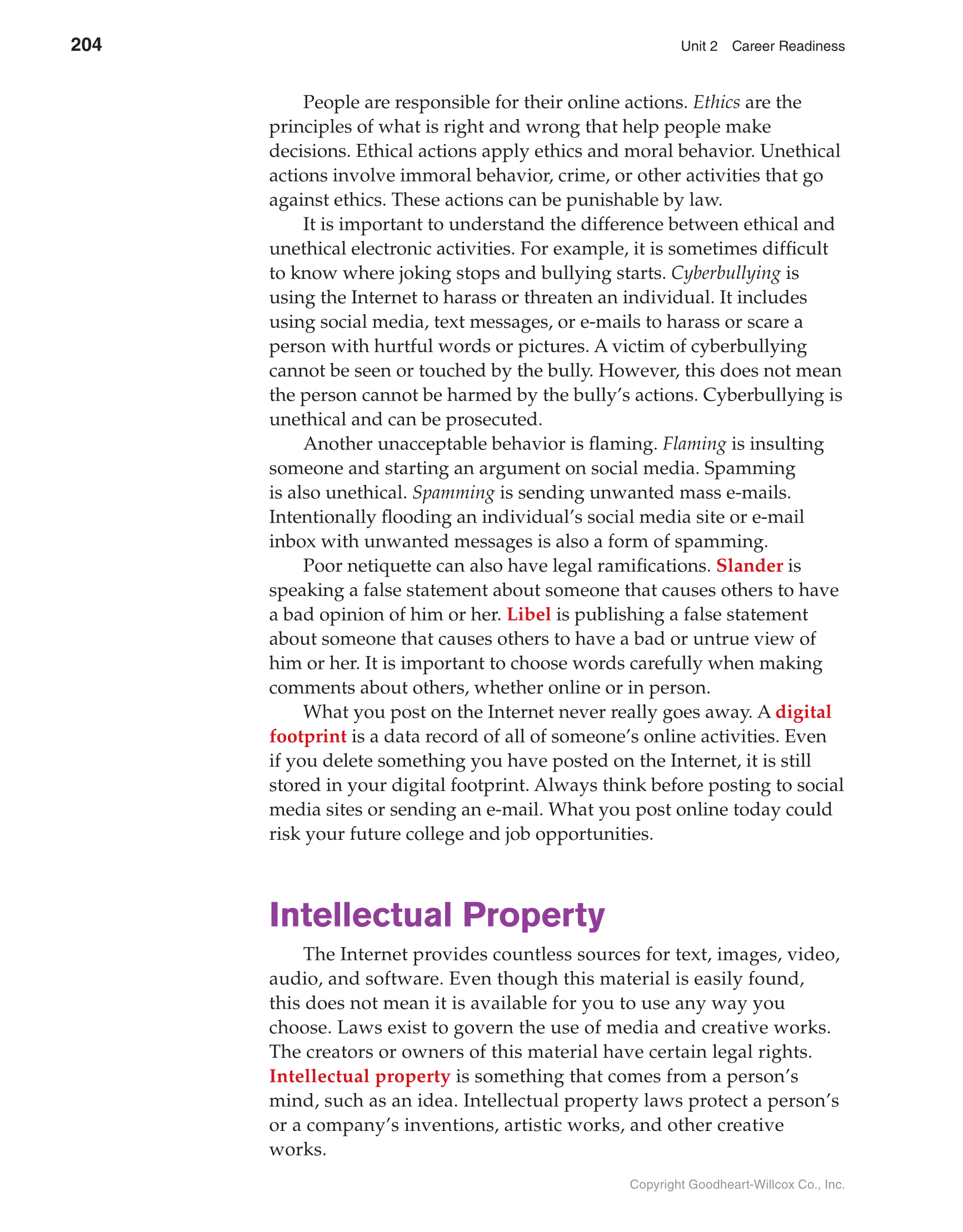 Discovering Careers, 9th Edition page 204