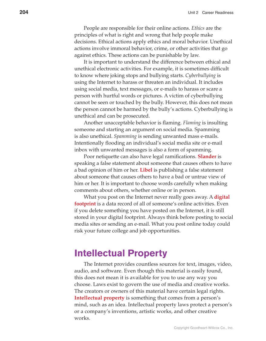 Discovering Careers, 9th Edition page 204