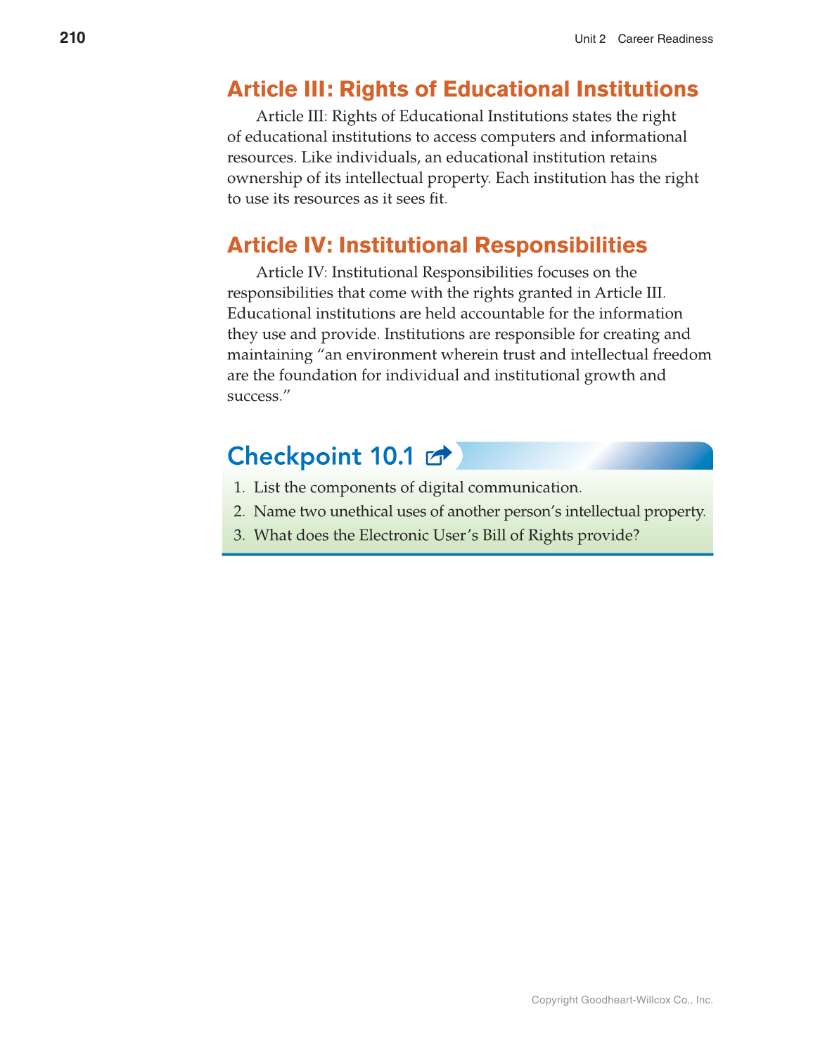 Discovering Careers, 9th Edition page 210