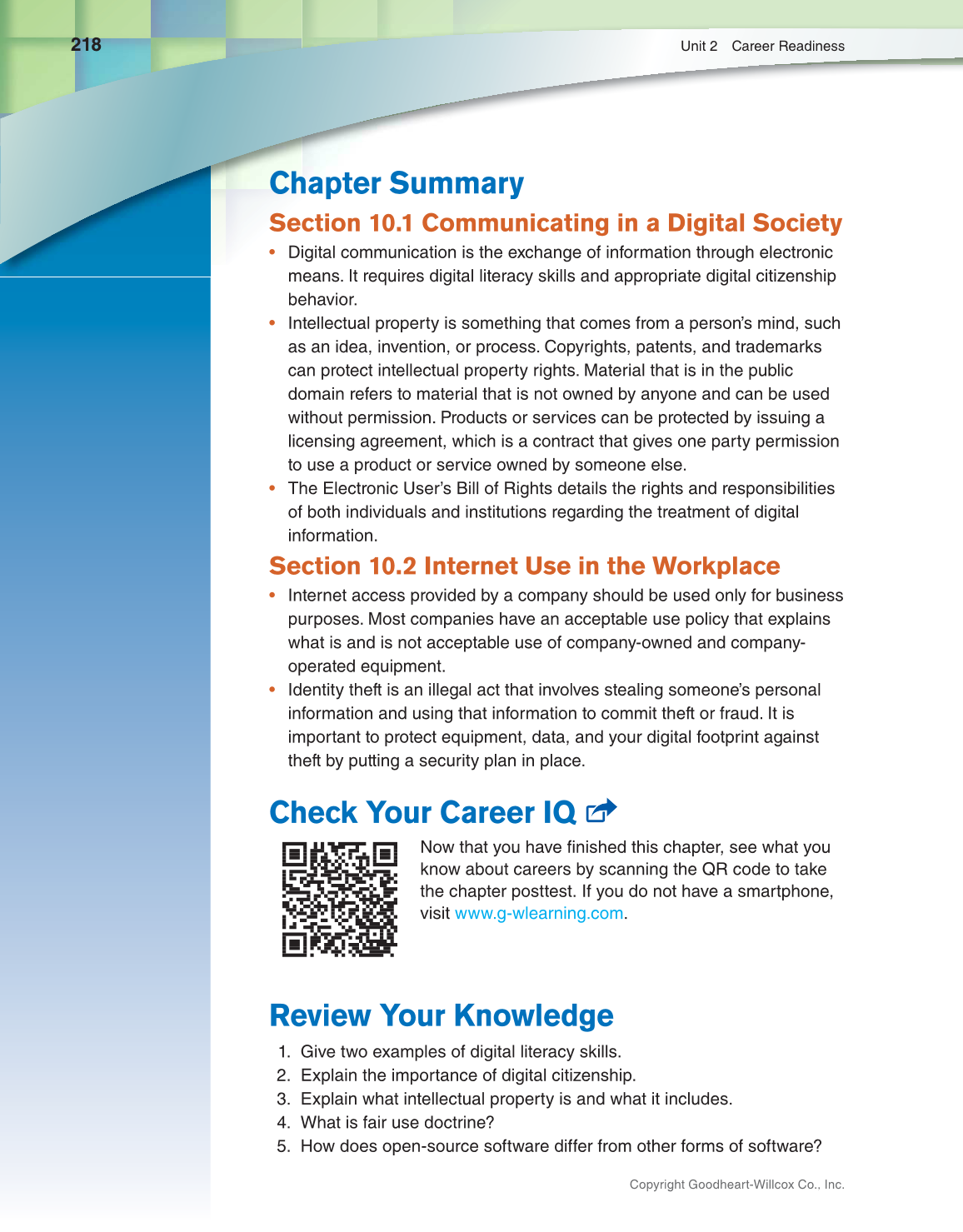Discovering Careers, 9th Edition page 218