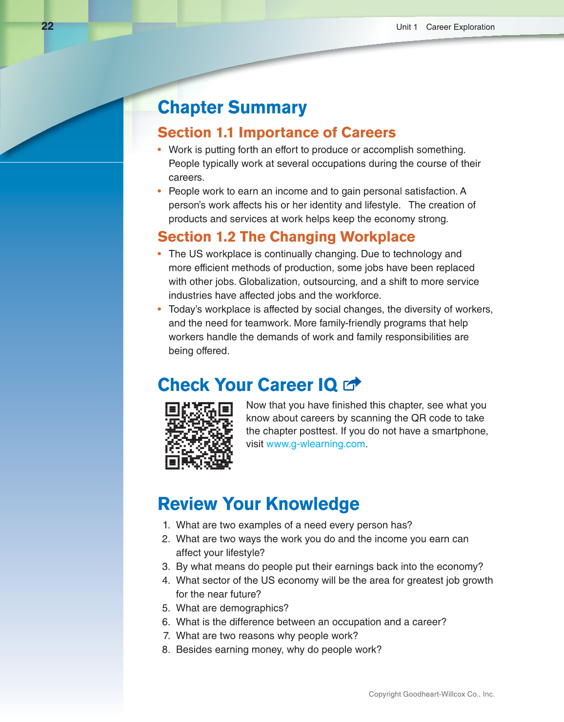 Discovering Careers, 9th Edition page 22