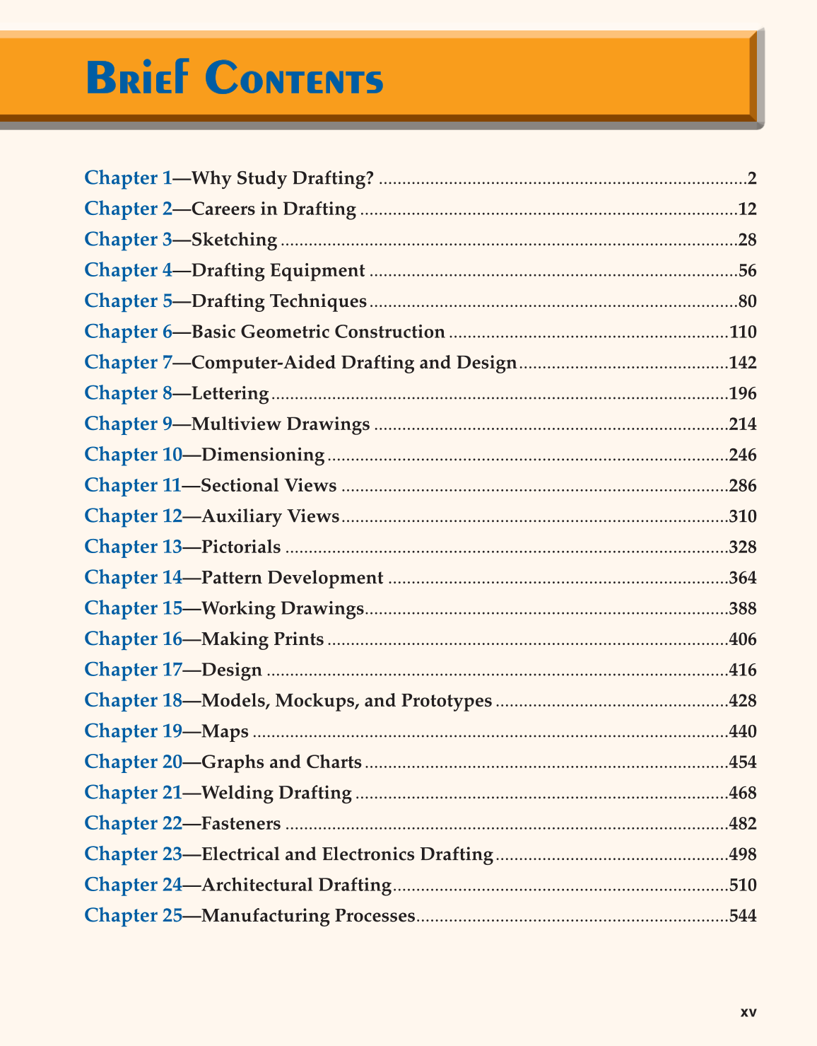 Exploring Drafting, 12th Edition page xv