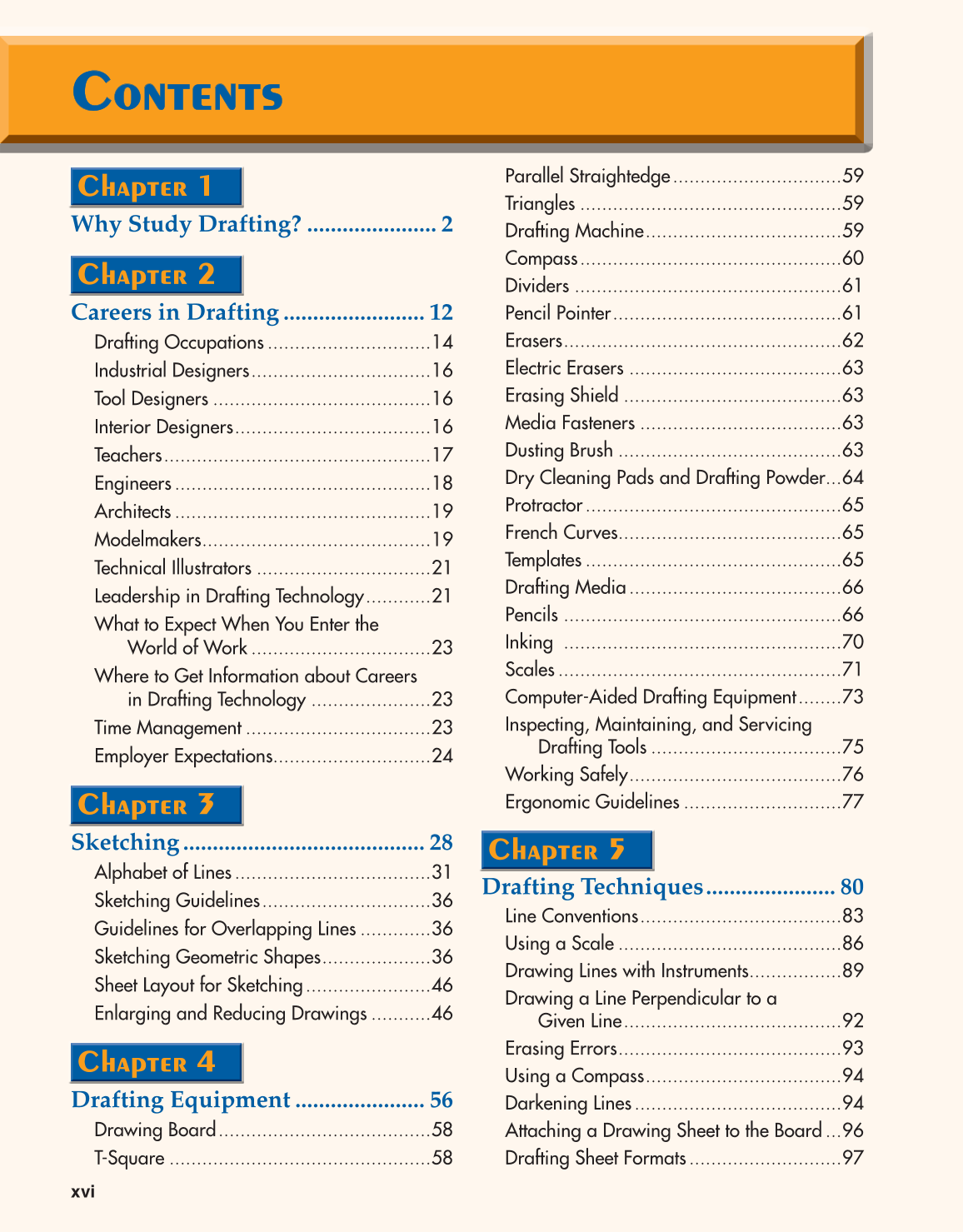 Exploring Drafting, 12th Edition page xvi