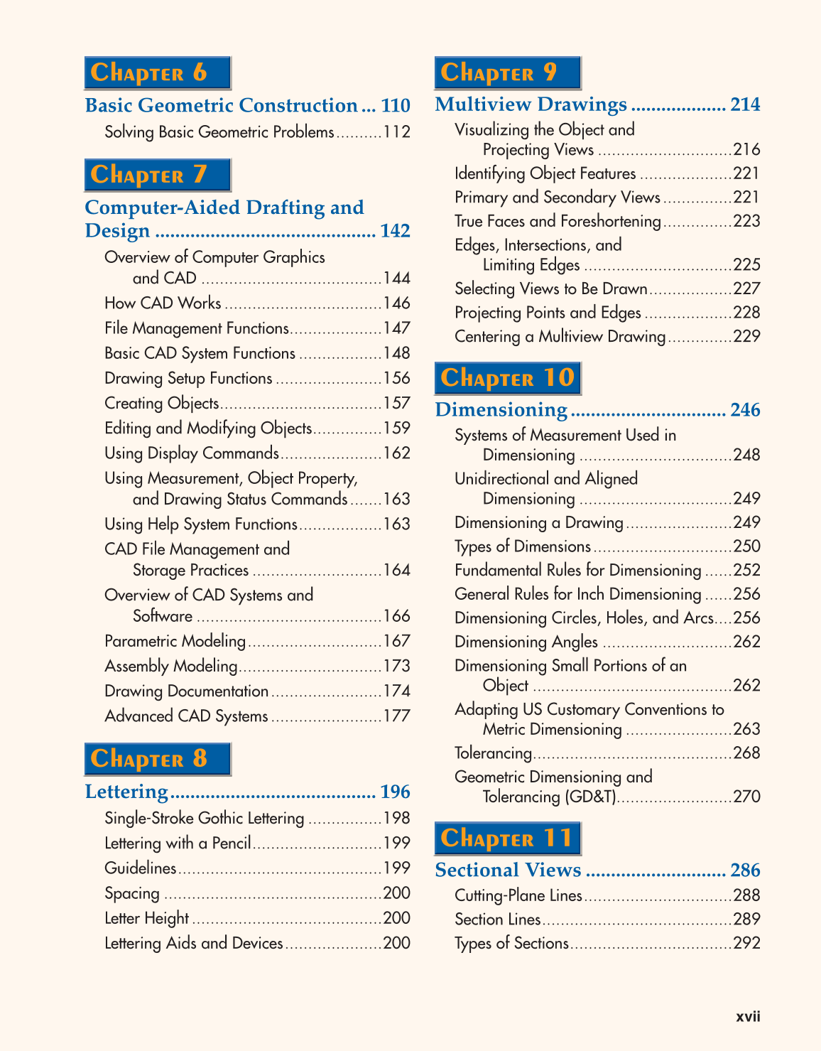 Exploring Drafting, 12th Edition page xvii