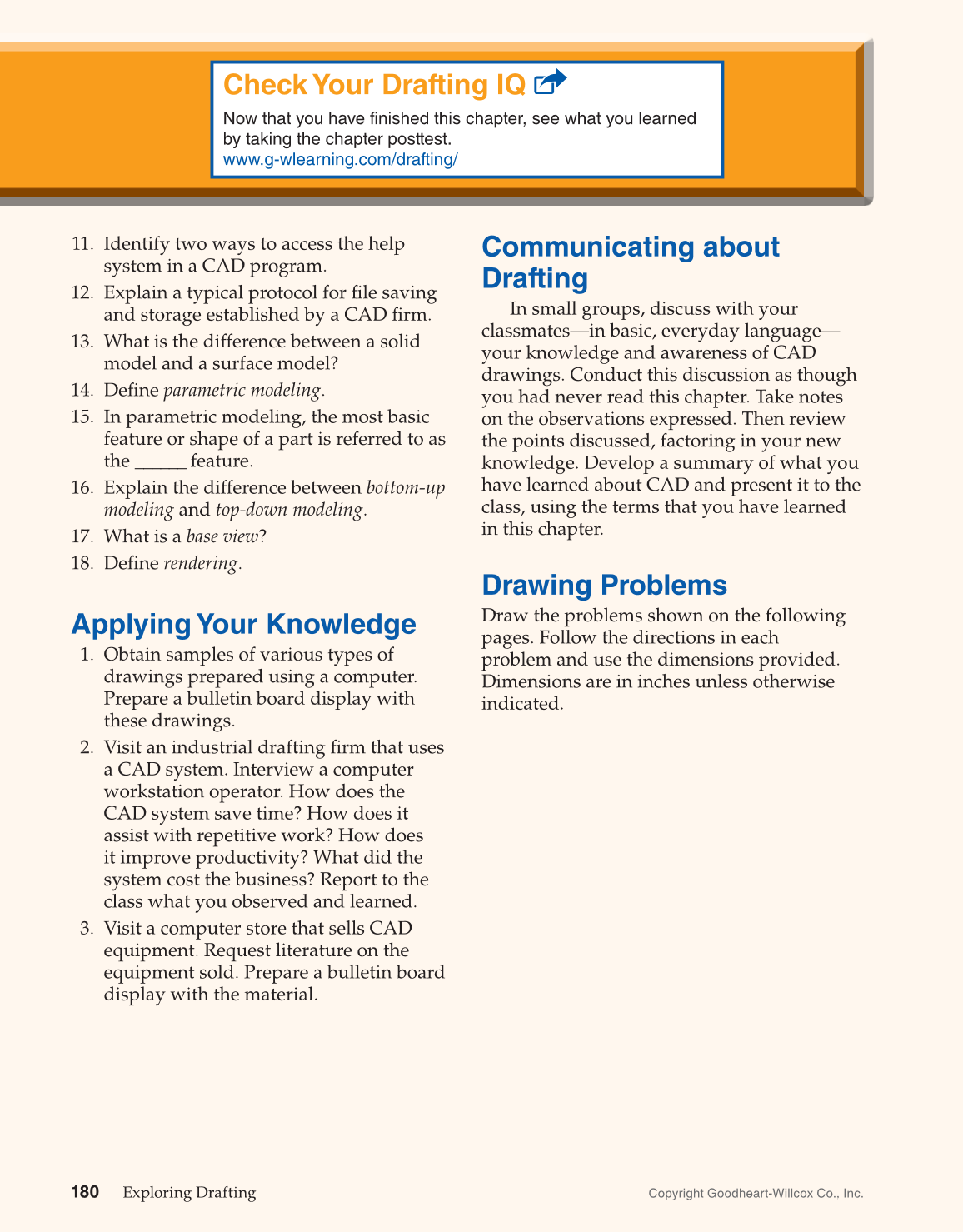 Exploring Drafting, 12th Edition page 180