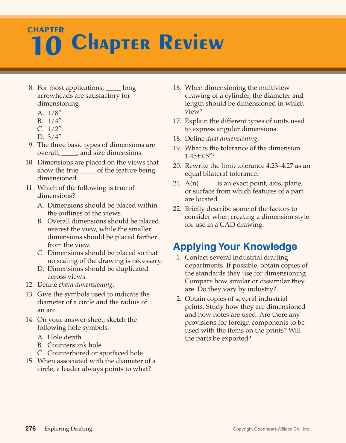 Exploring Drafting, 12th Edition page 276