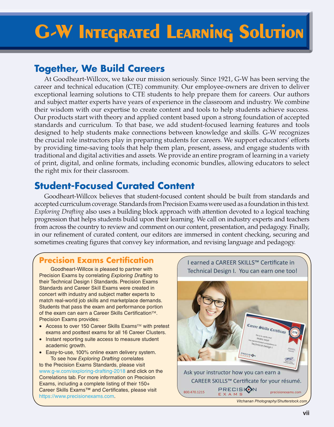 Exploring Drafting, 12th Edition page vii