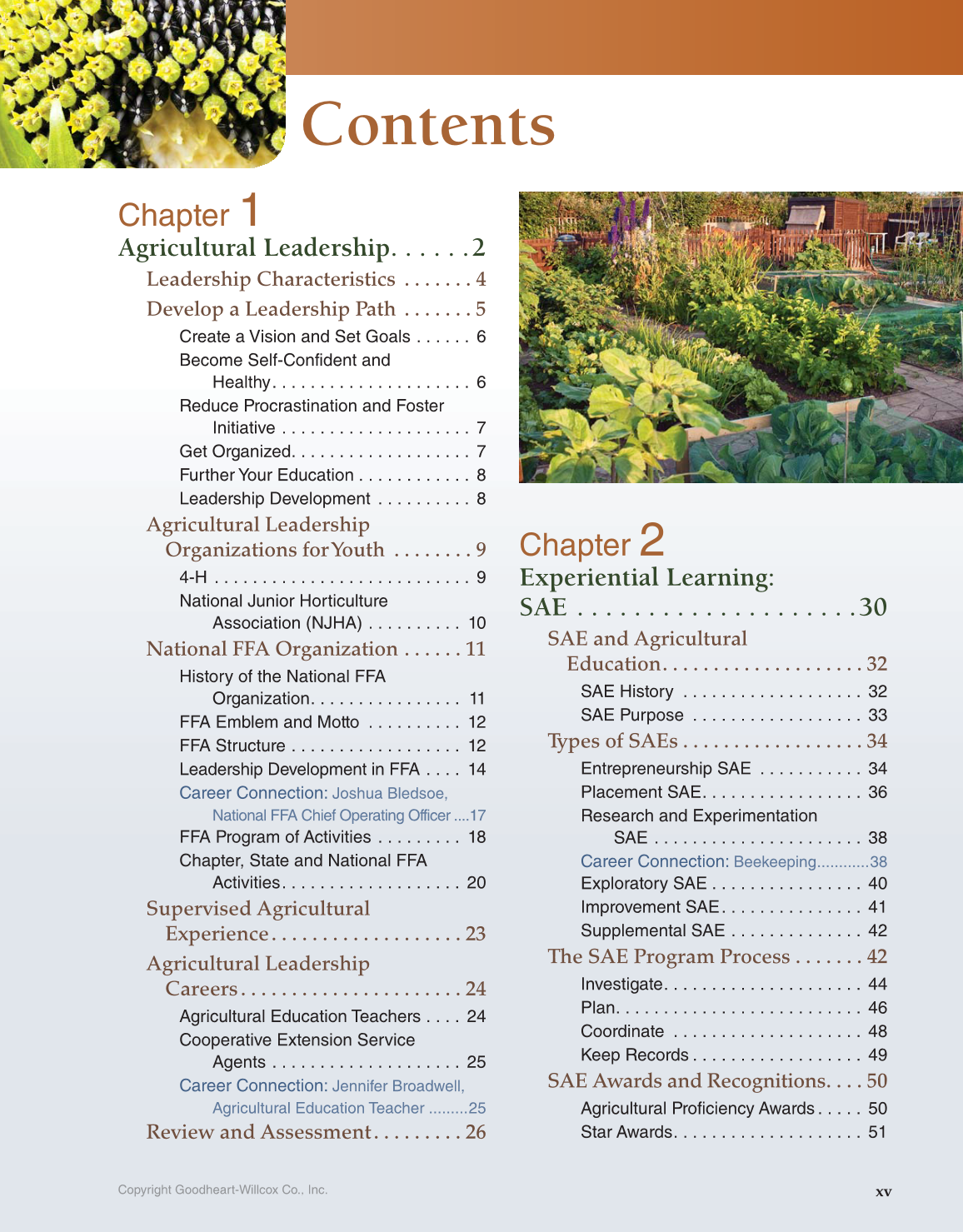 Horticulture Today, 1st Edition page xv