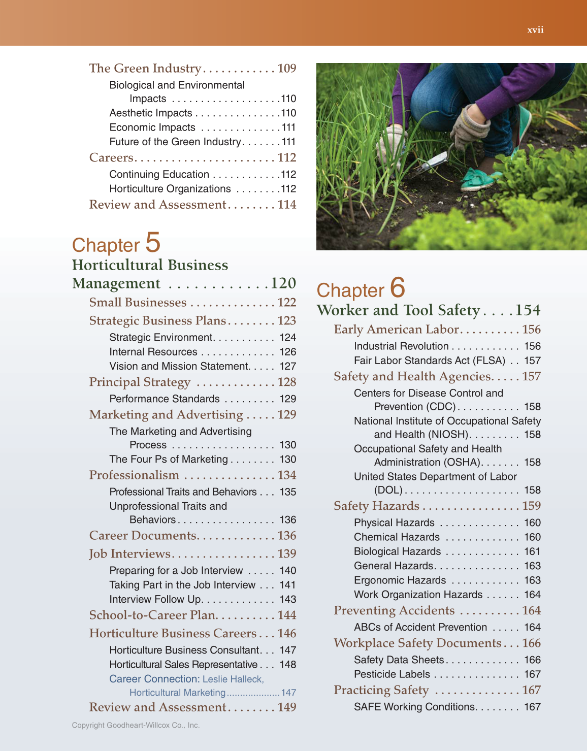 Horticulture Today, 1st Edition page xvii