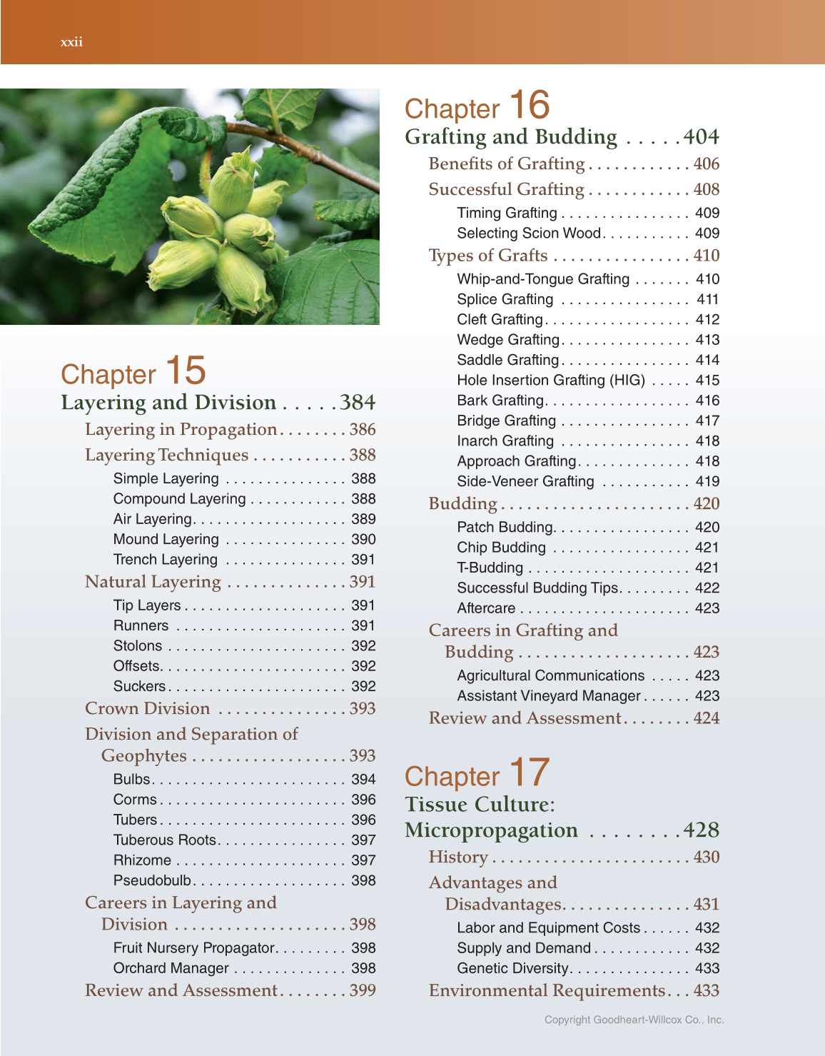 Horticulture Today, 1st Edition page xxii
