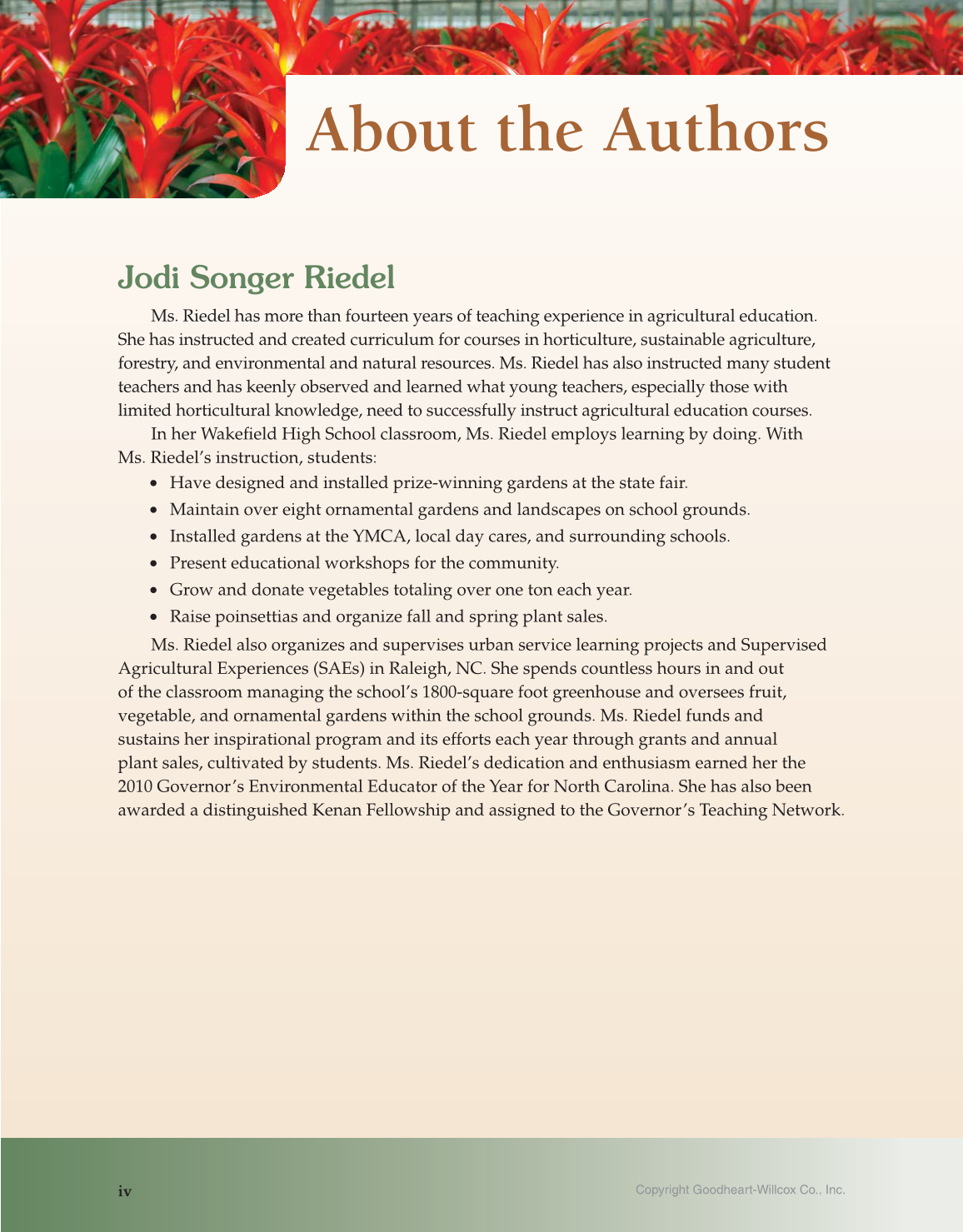 Horticulture Today, 1st Edition page iv