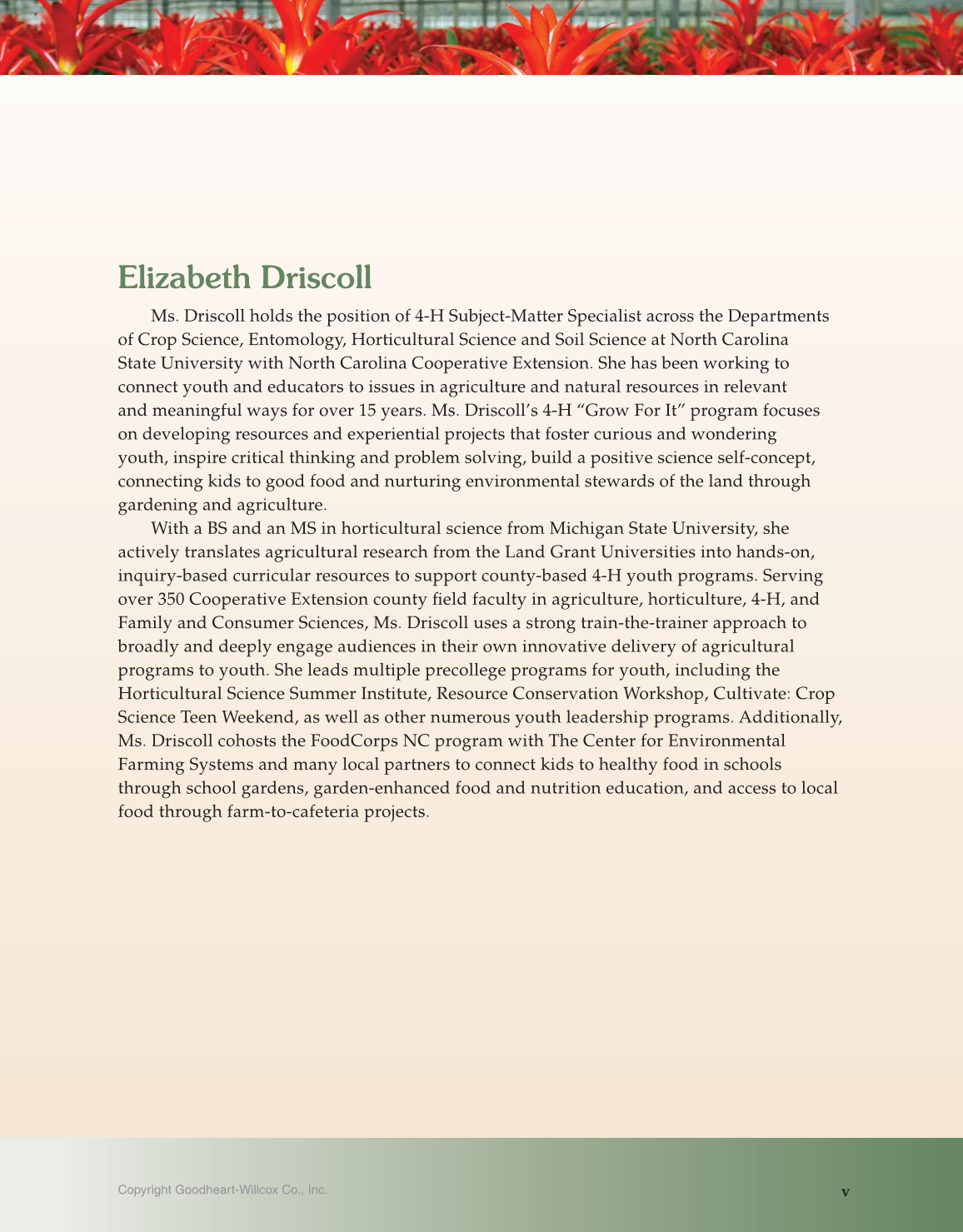 Horticulture Today, 1st Edition page v