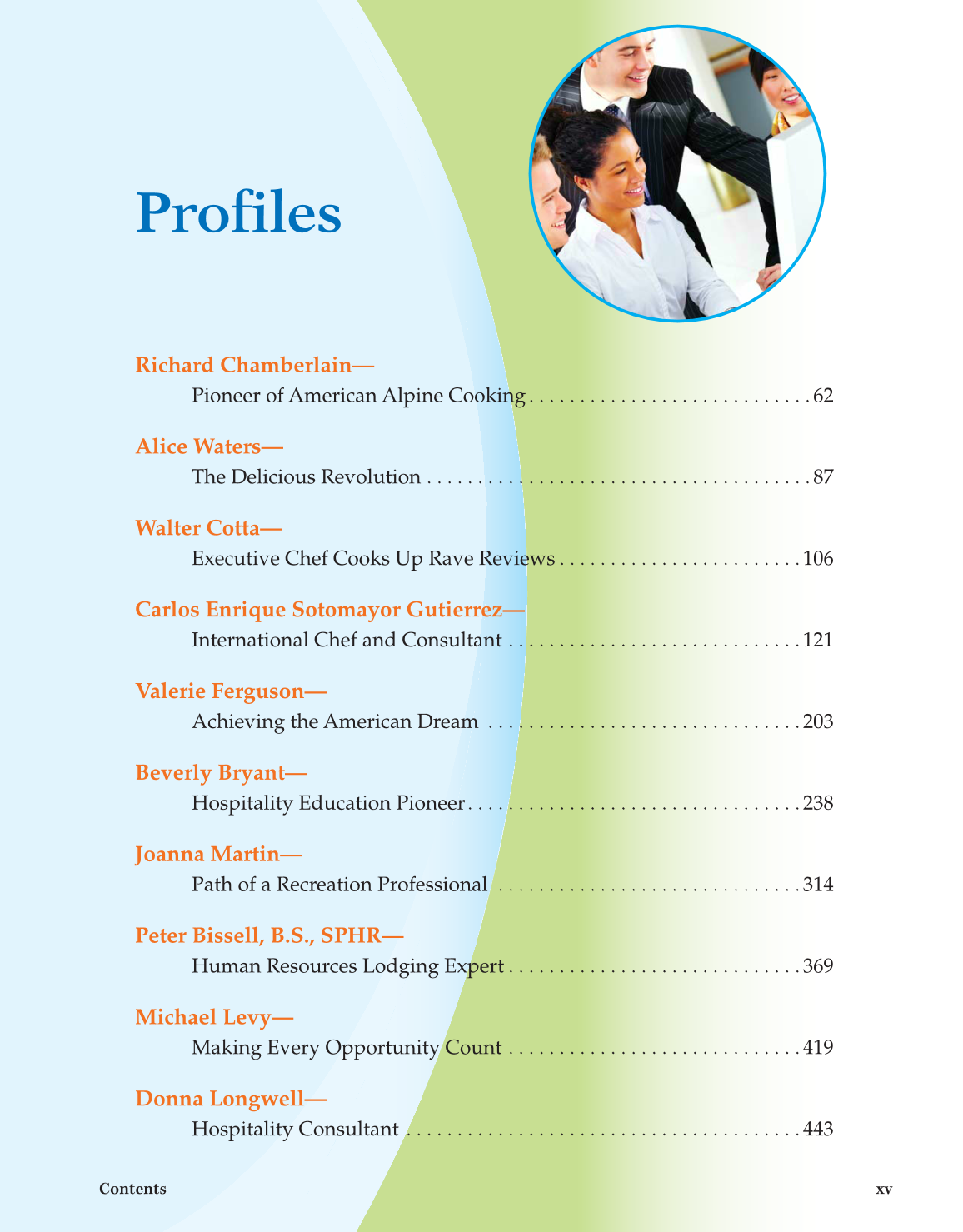 Hospitality Services, 4th Edition page xv