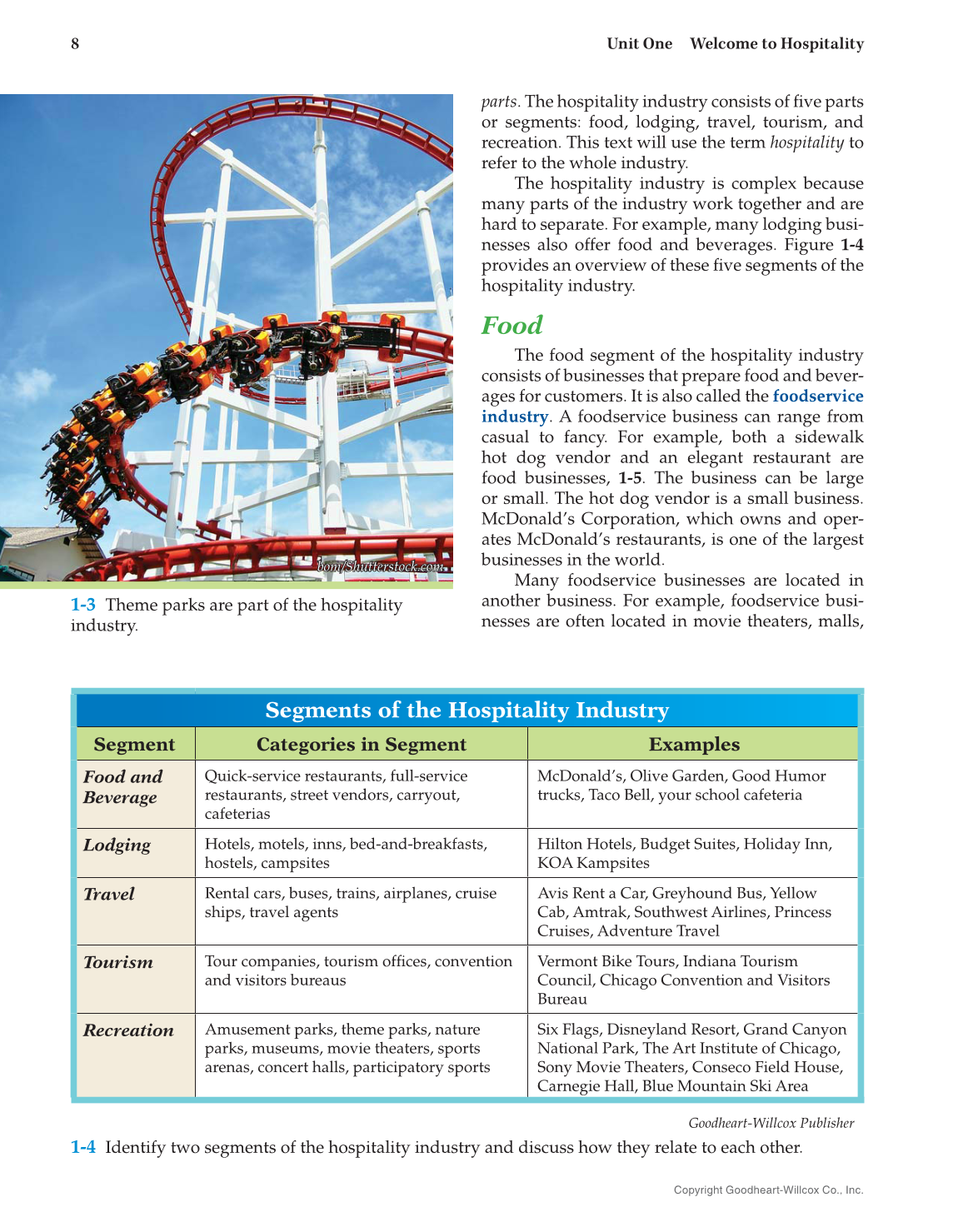 Hospitality Services, 4th Edition page 8