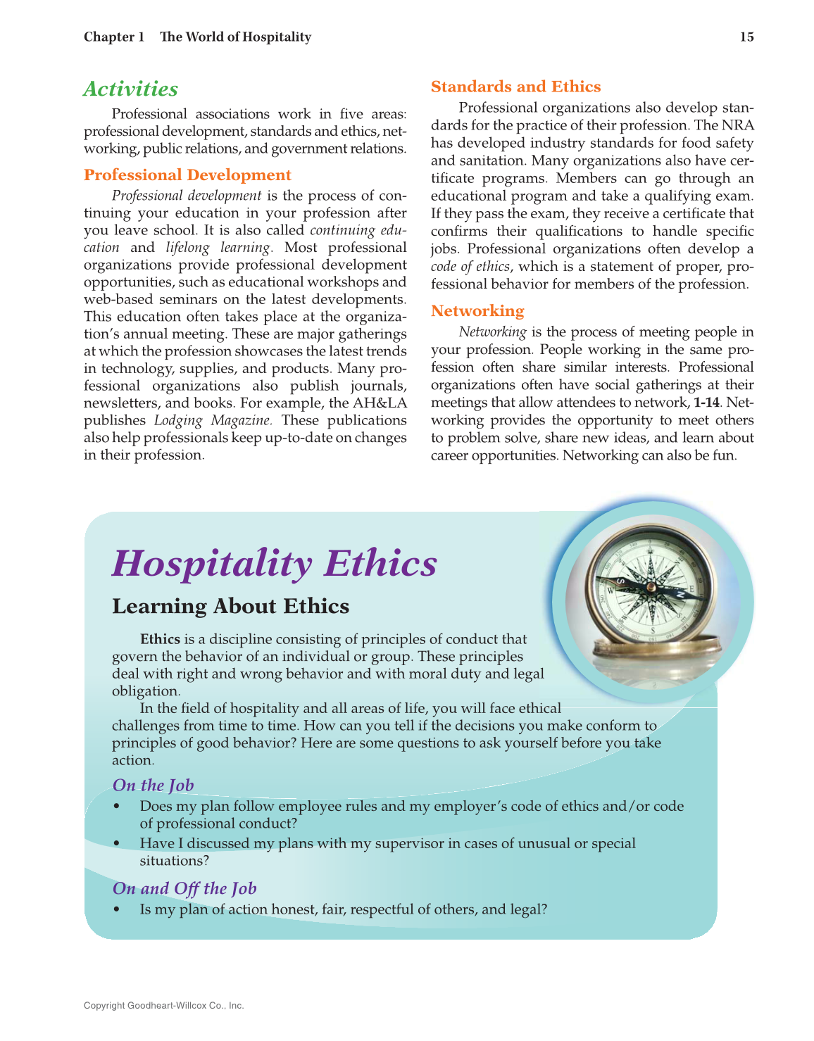 Hospitality Services, 4th Edition page 15