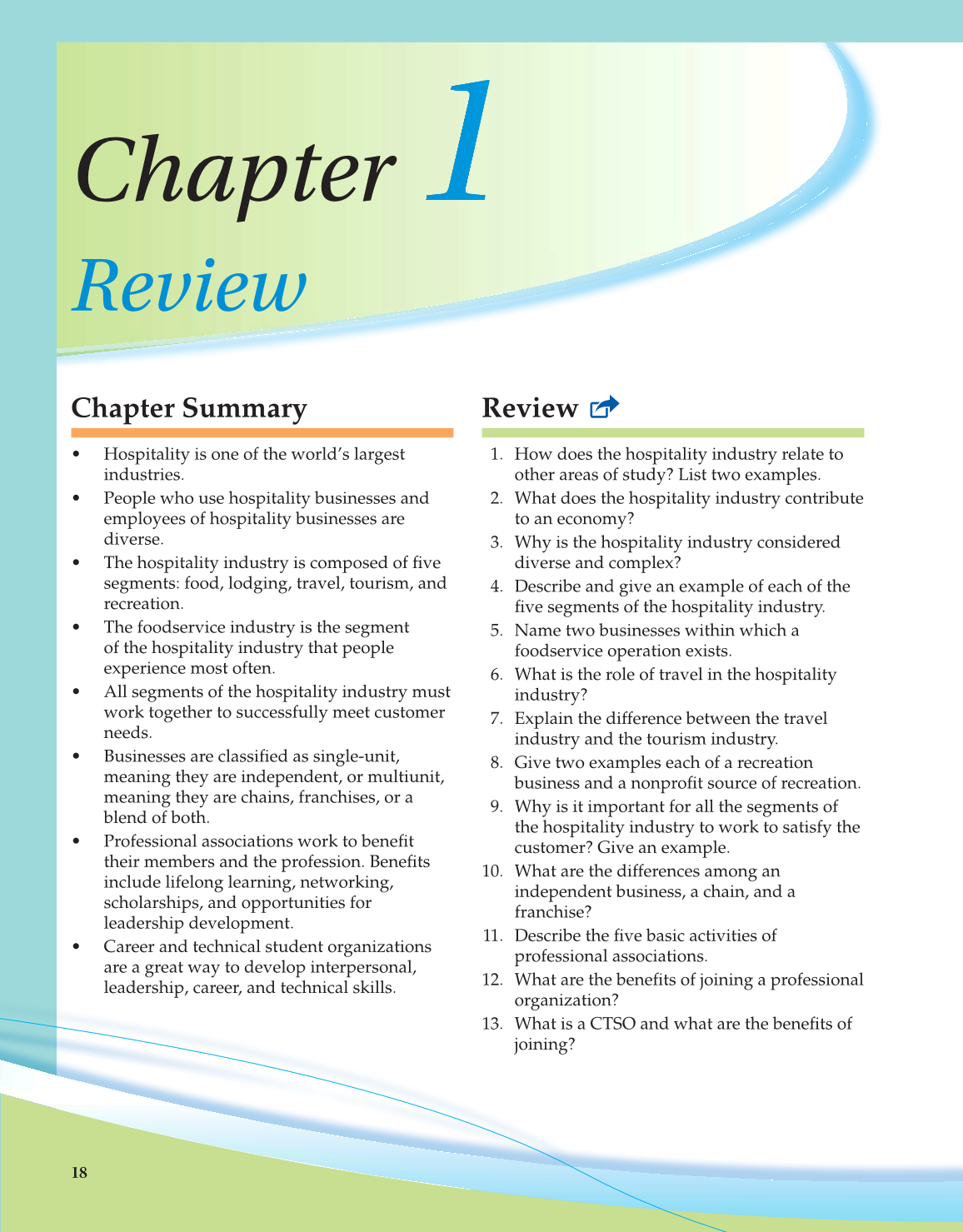 Hospitality Services, 4th Edition page 18