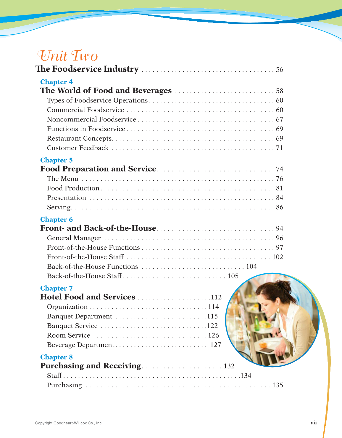 Hospitality Services, 4th Edition page vii