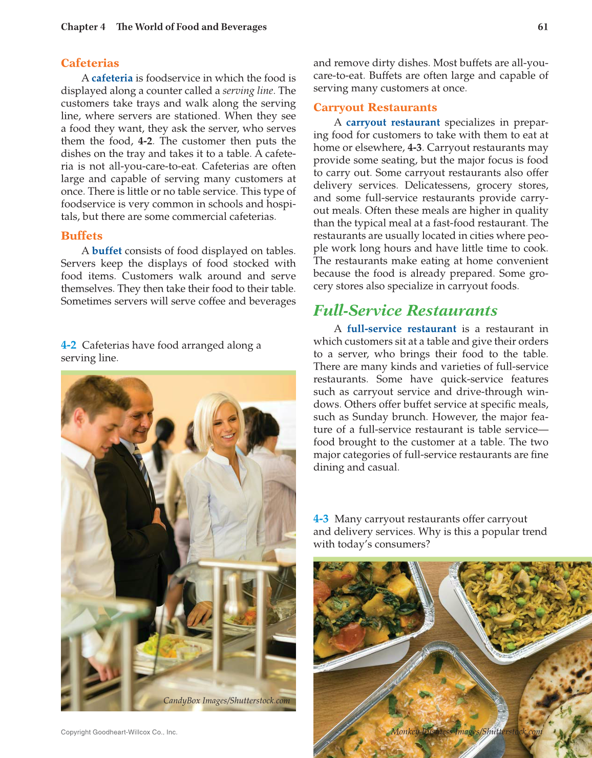 Hospitality Services, 4th Edition page 61