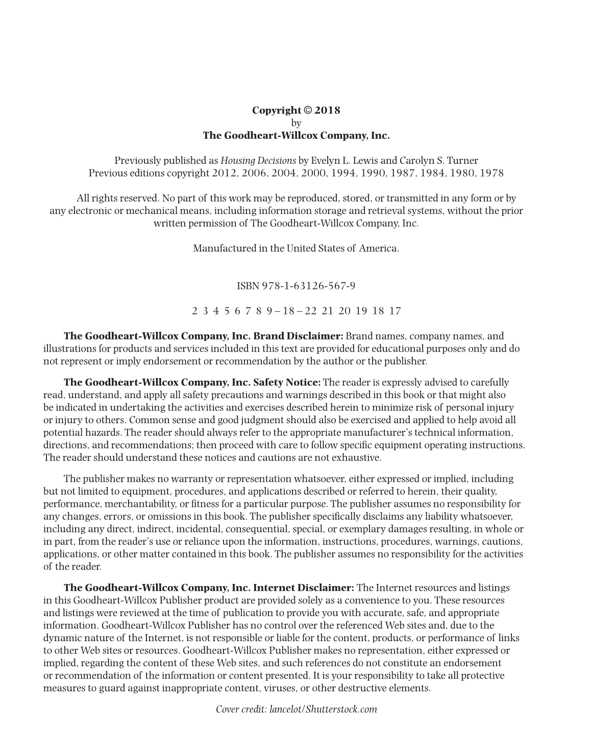 Housing and Interior Design, 11th Edition page ii