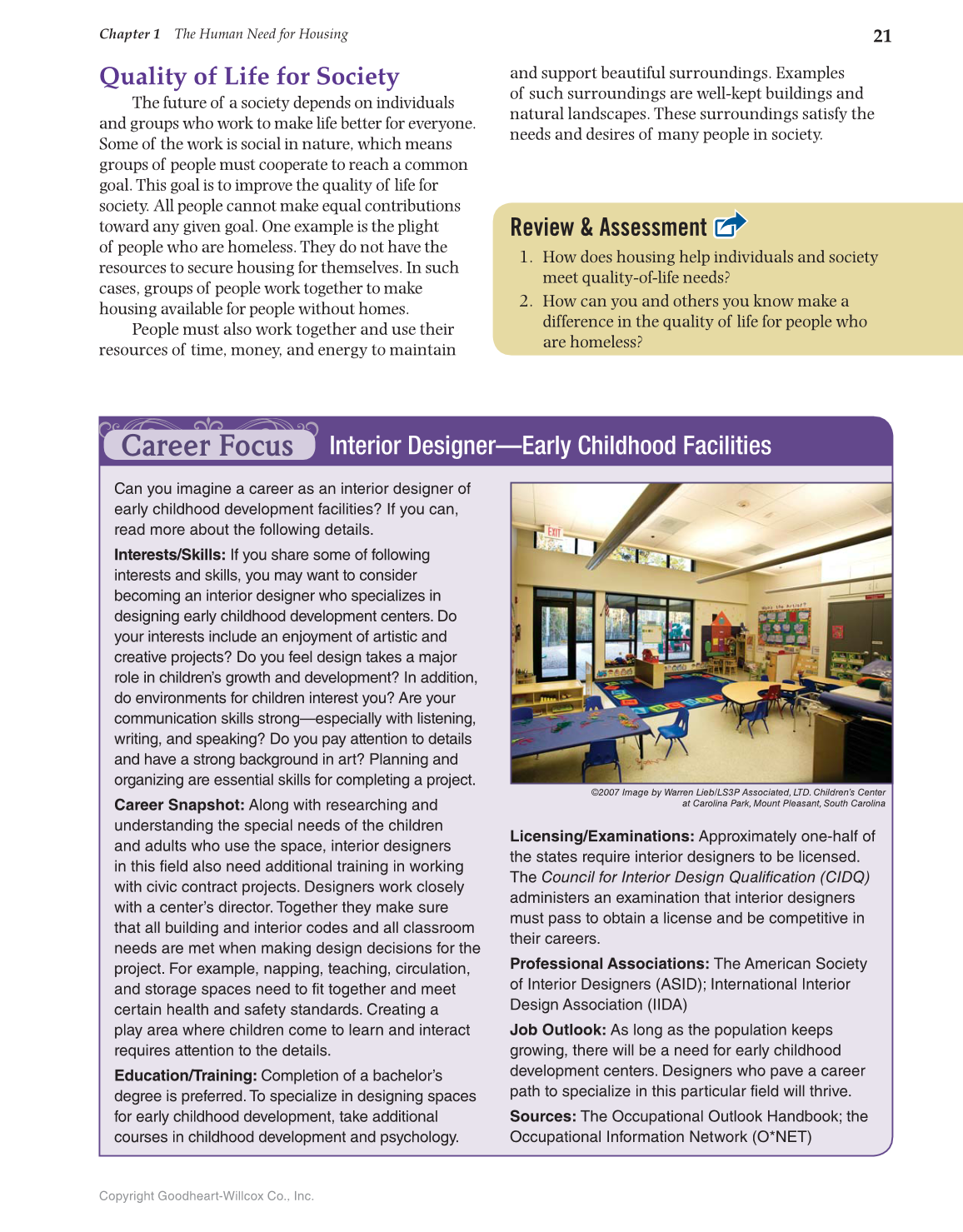 Housing and Interior Design, 11th Edition page 21