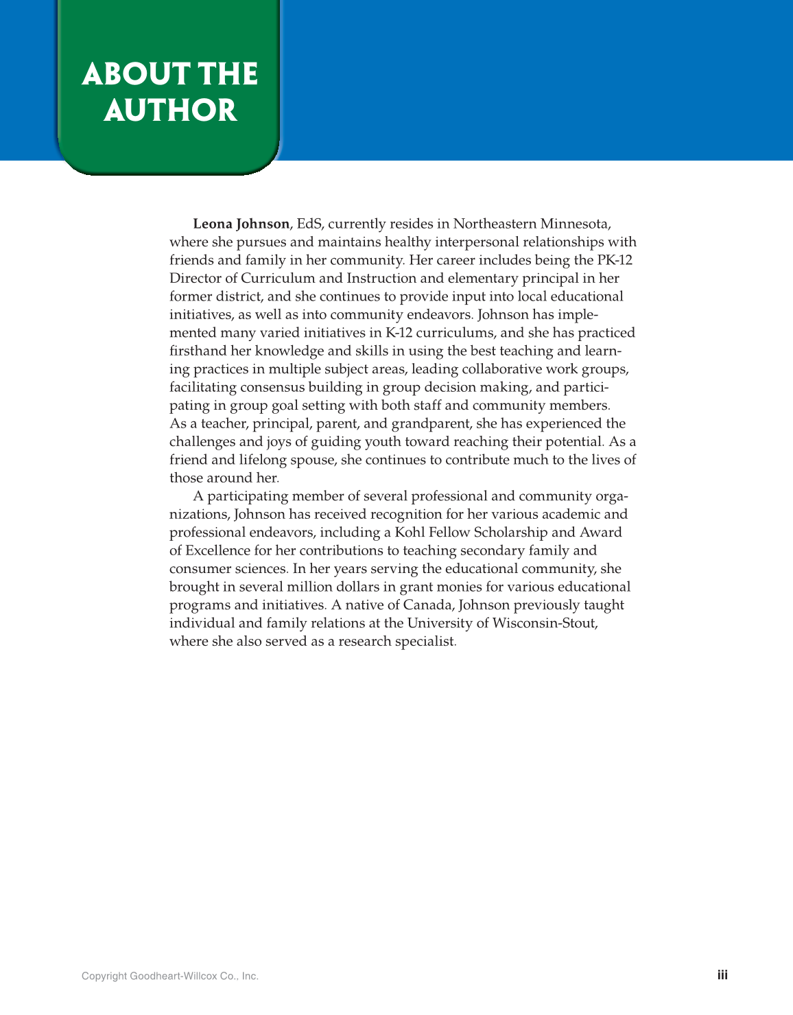 Interpersonal Relationships, 1st Edition page iii