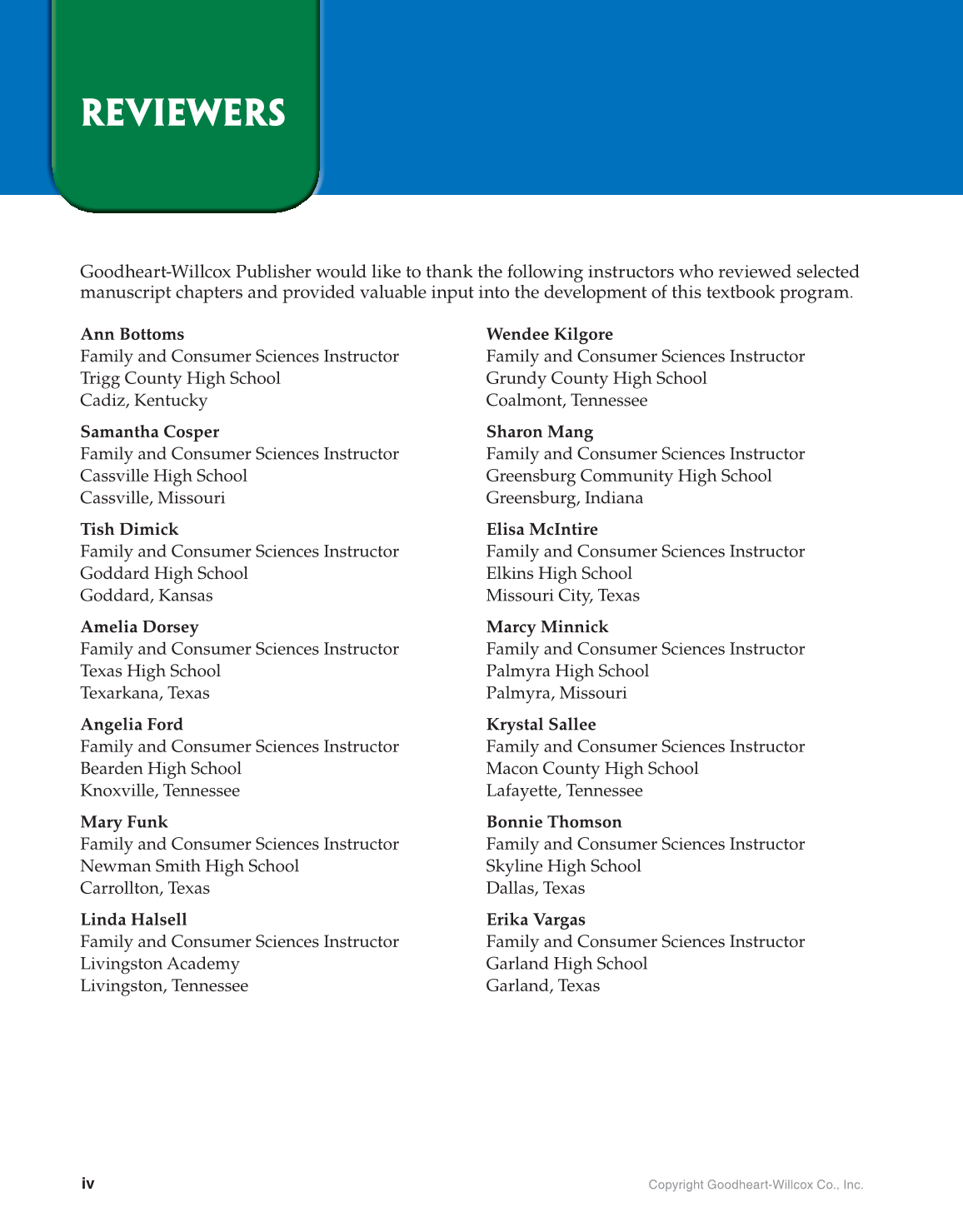 Interpersonal Relationships, 1st Edition page iv