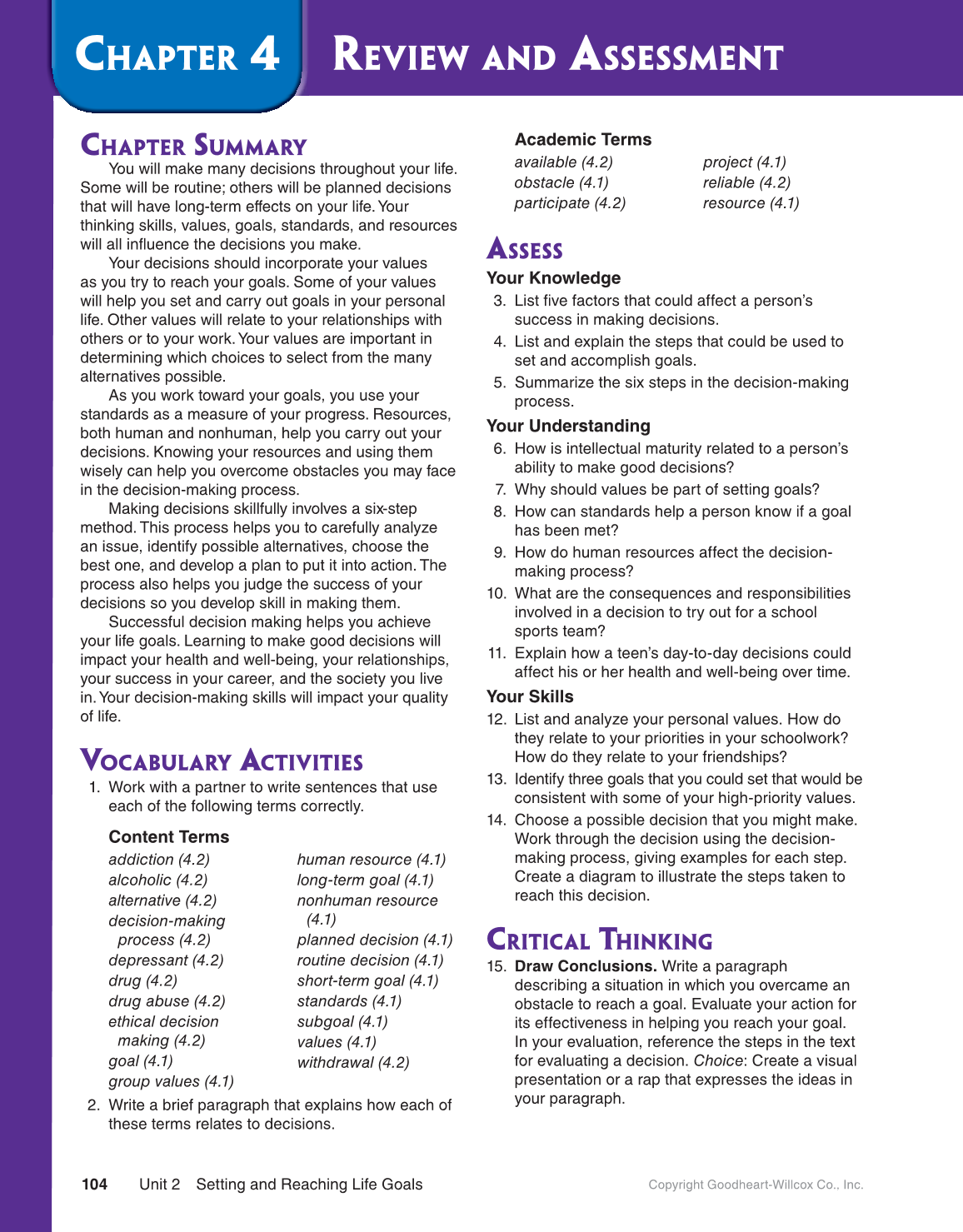 Interpersonal Relationships, 1st Edition page 104