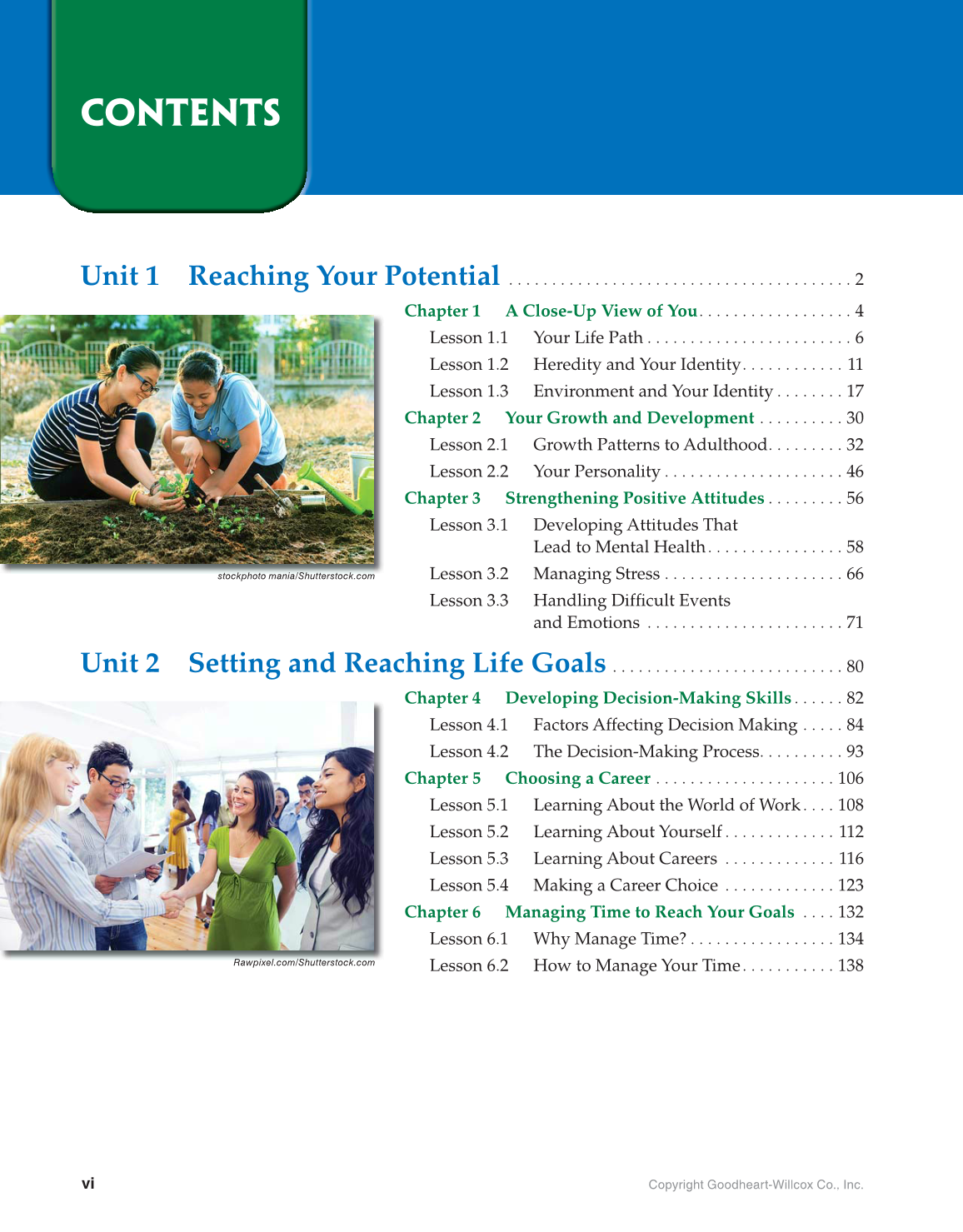Interpersonal Relationships, 1st Edition page vi