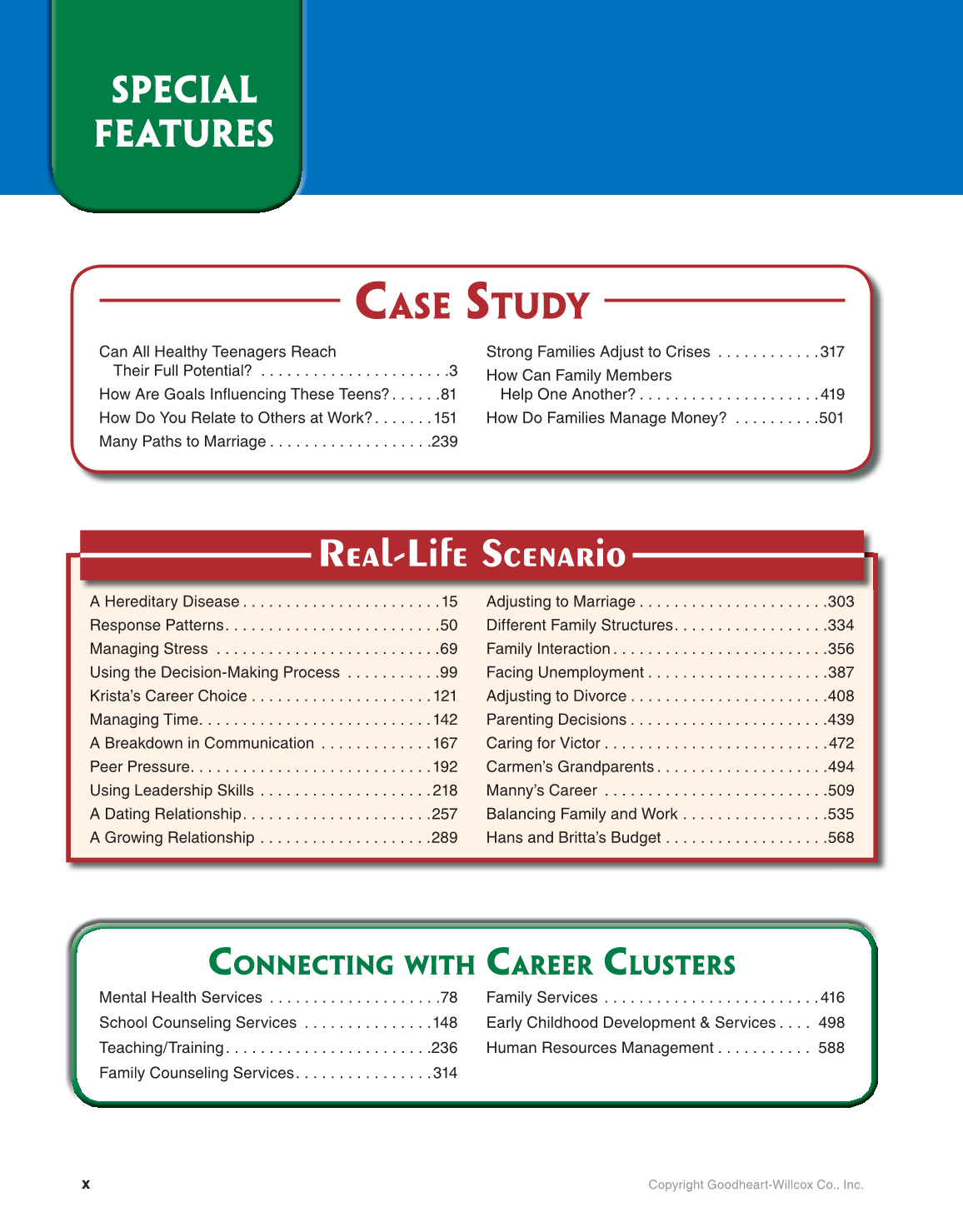 Interpersonal Relationships, 1st Edition page x