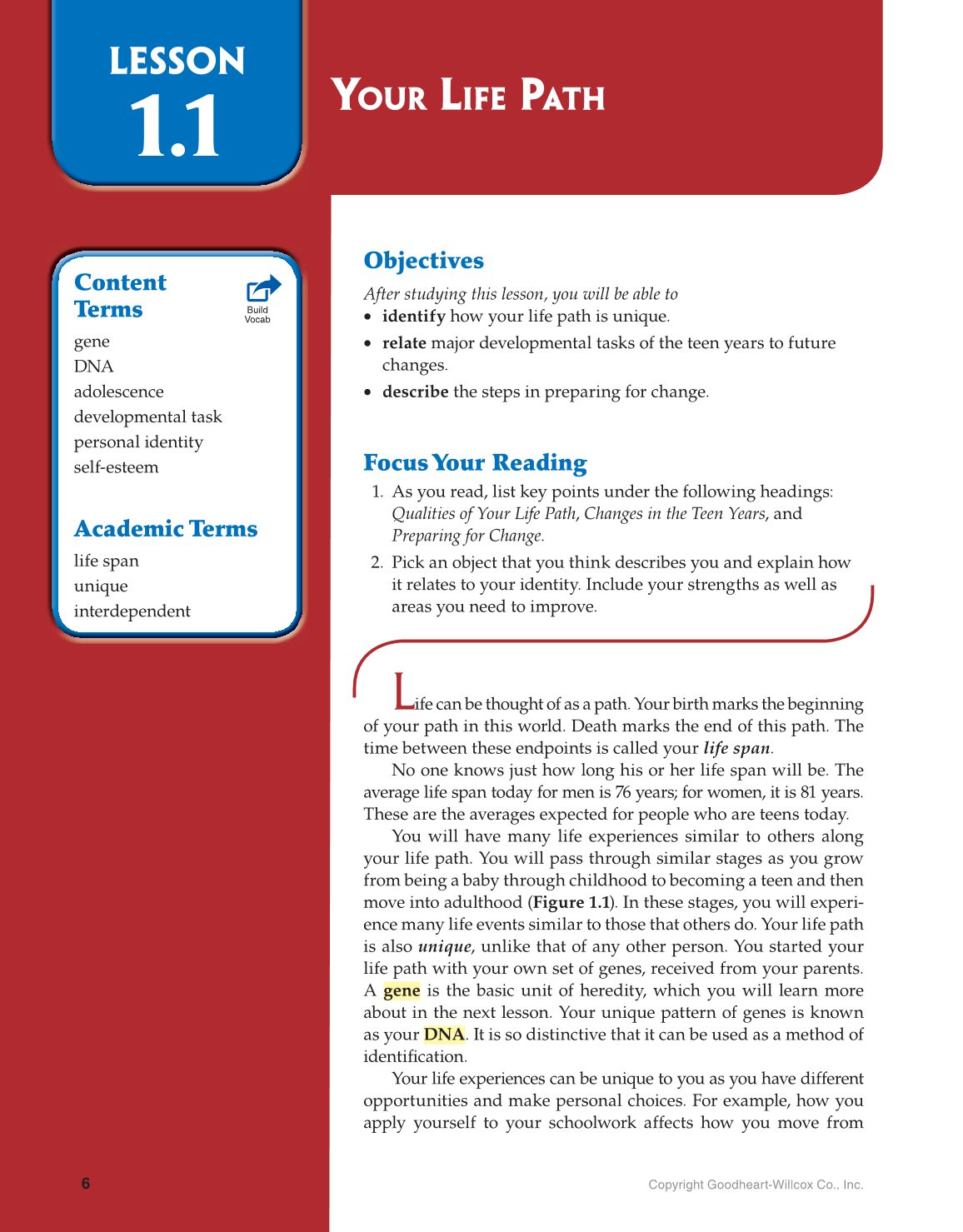 Interpersonal Relationships, 1st Edition page 6