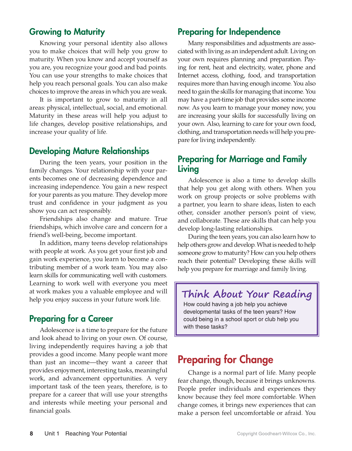 Interpersonal Relationships, 1st Edition page 8