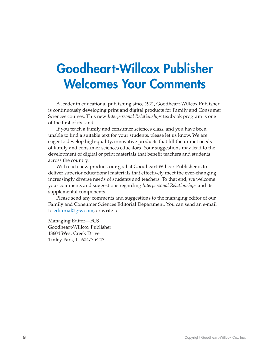 Interpersonal Relationships, 1st Edition page M8