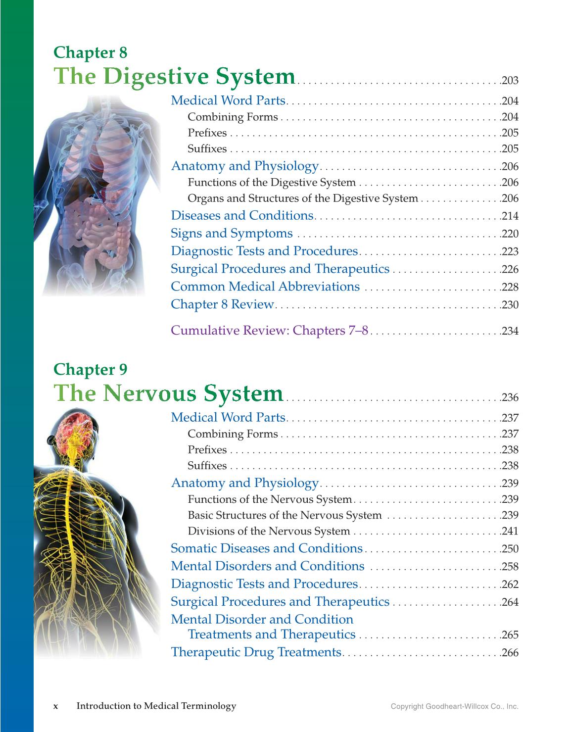 Introduction to Medical Terminology, 1st Edition page x
