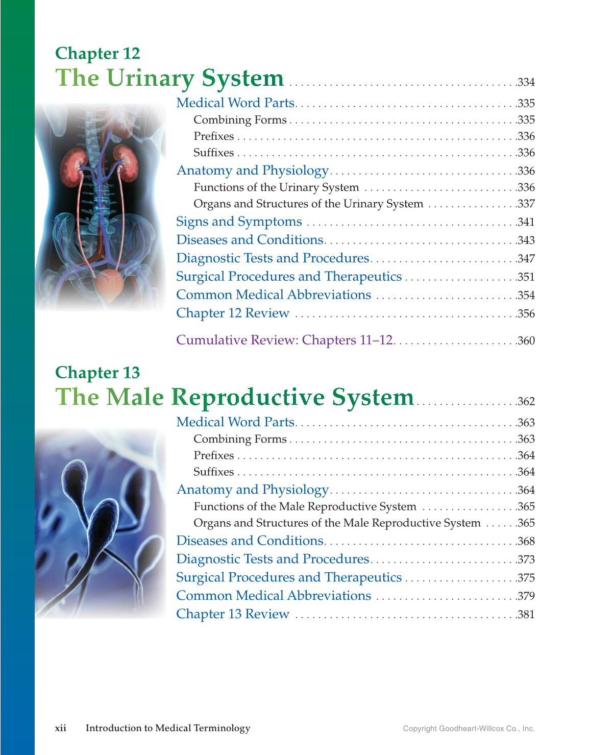Introduction to Medical Terminology, 1st Edition page xii