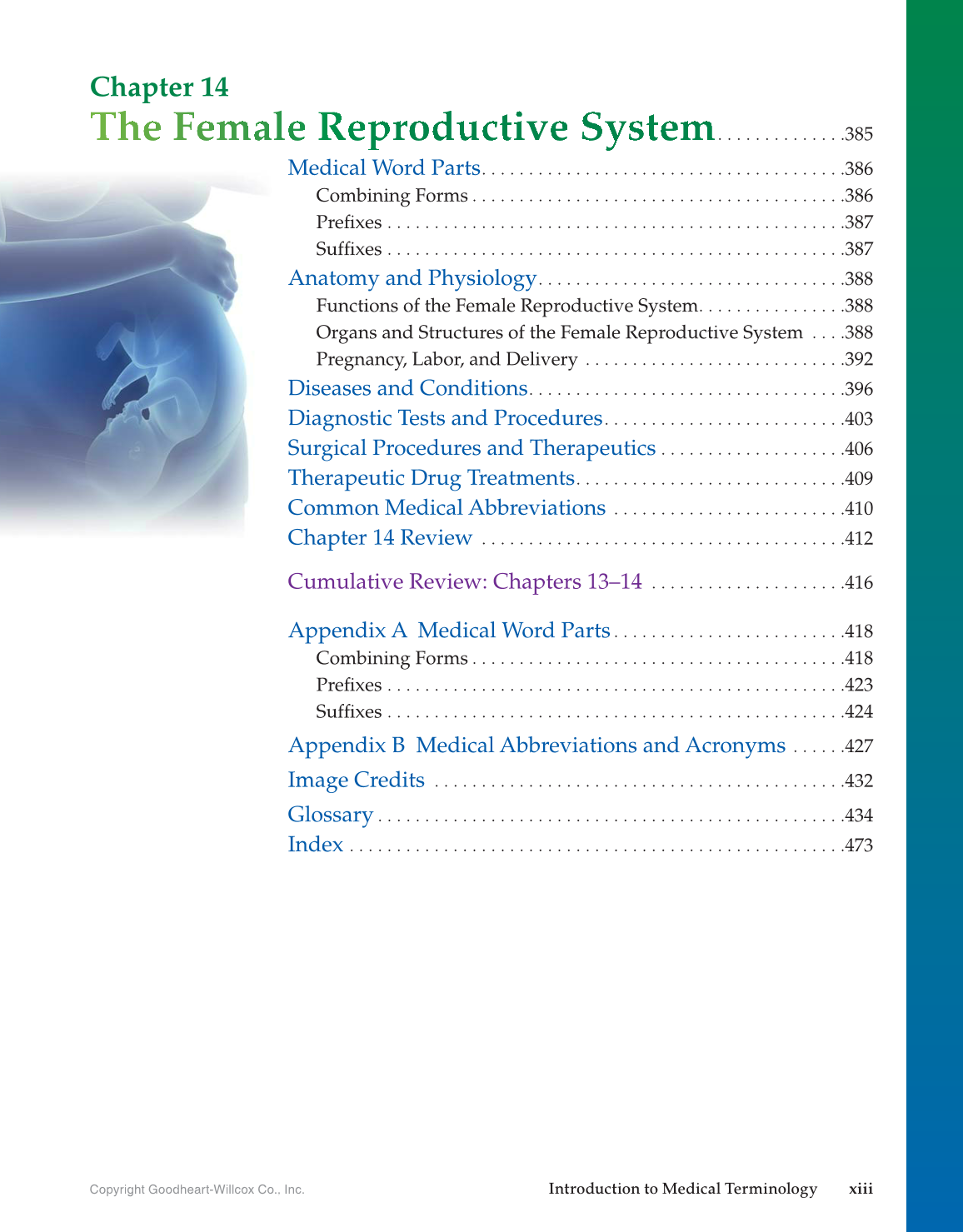 Introduction to Medical Terminology, 1st Edition page xiii