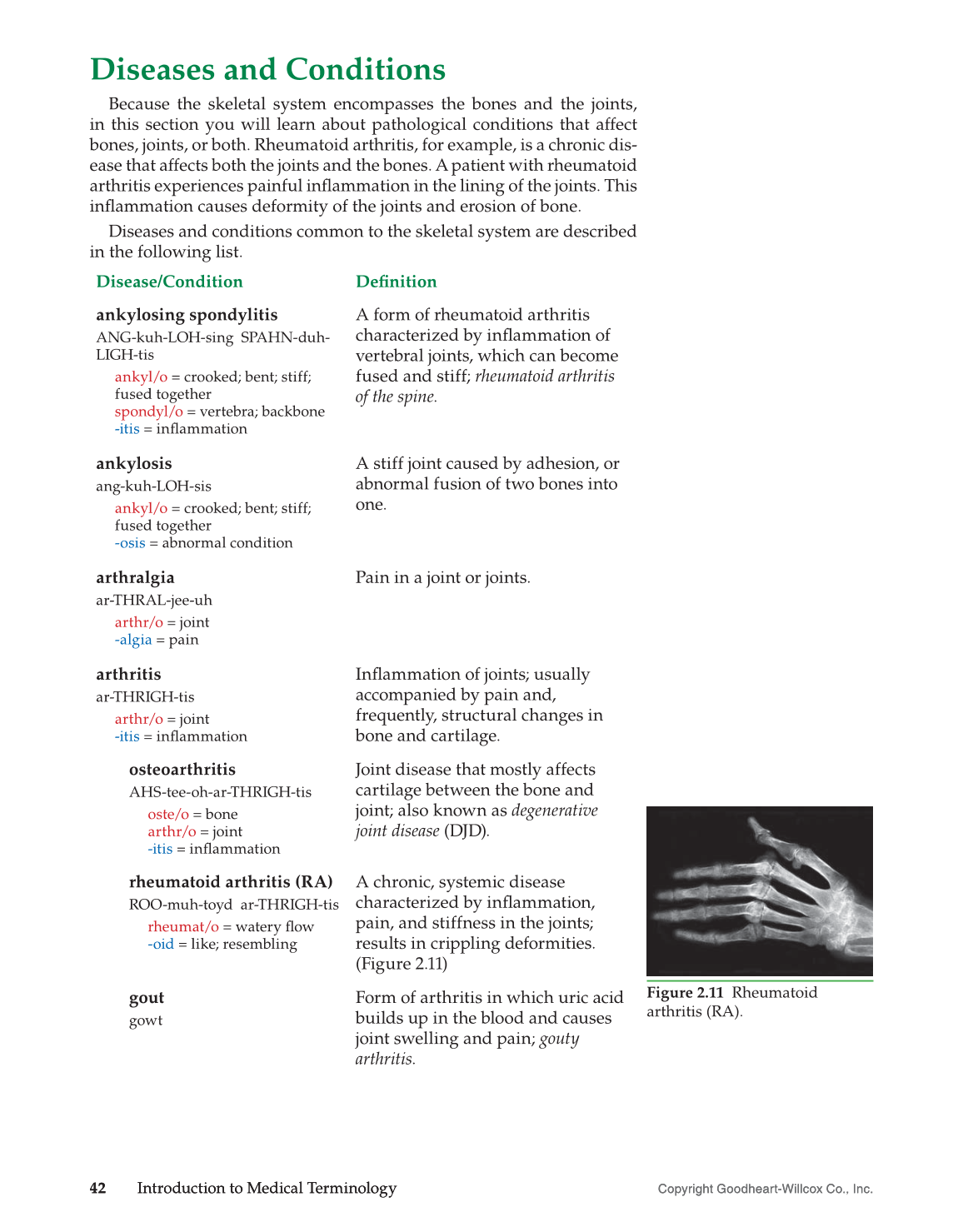 Introduction to Medical Terminology, 1st Edition page 42