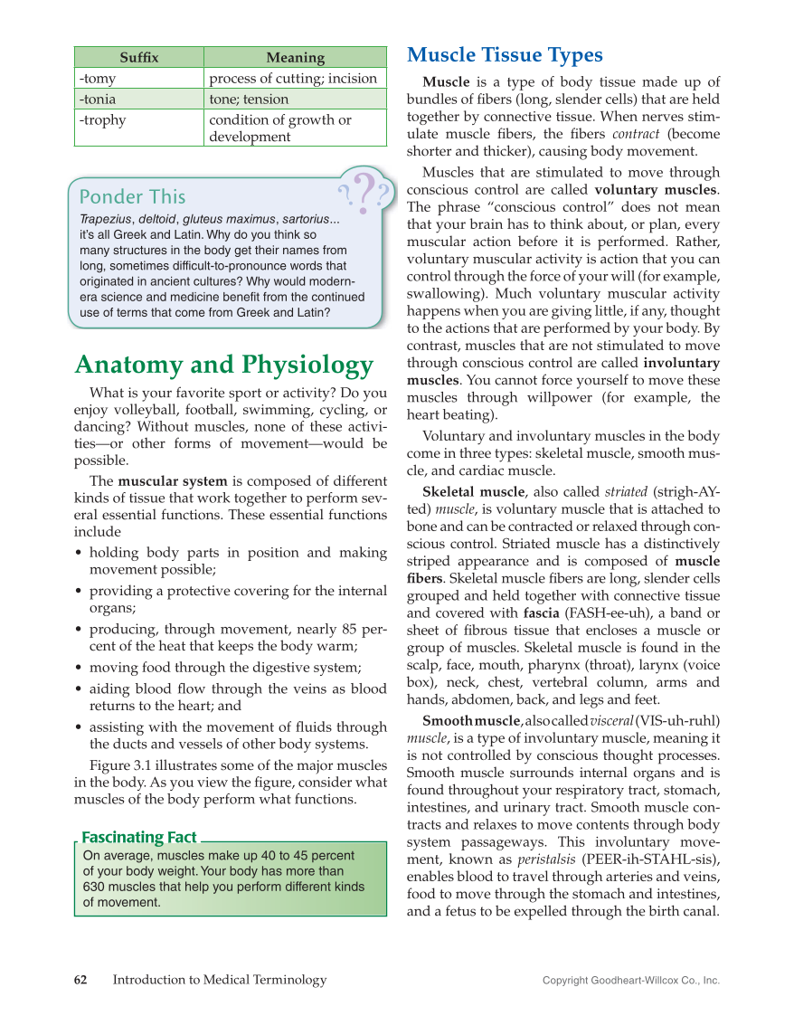 Introduction to Medical Terminology, 1st Edition page 62