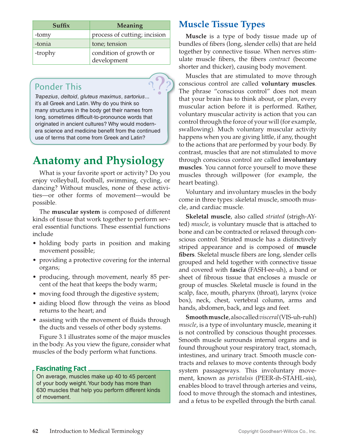 Introduction to Medical Terminology, 1st Edition page 62