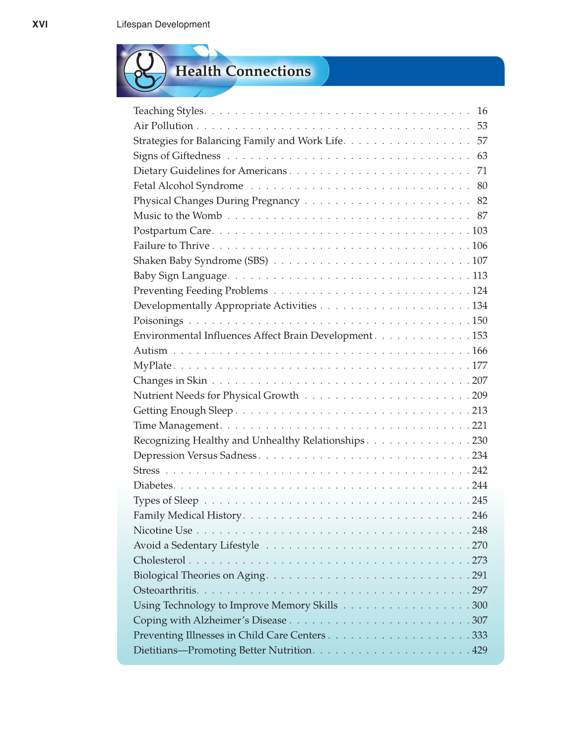 Lifespan Development, 2nd Edition page XVI