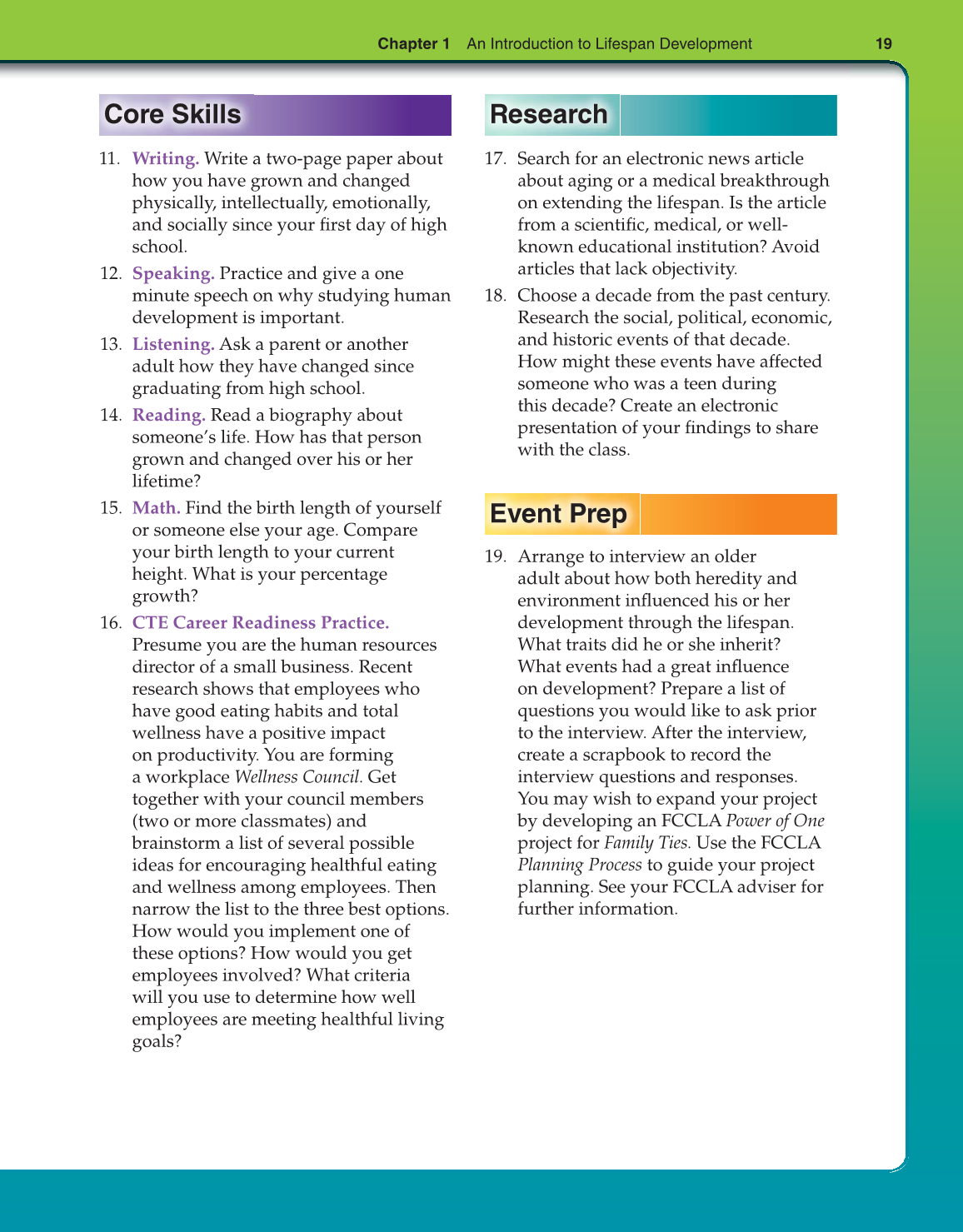 Lifespan Development, 2nd Edition page 19
