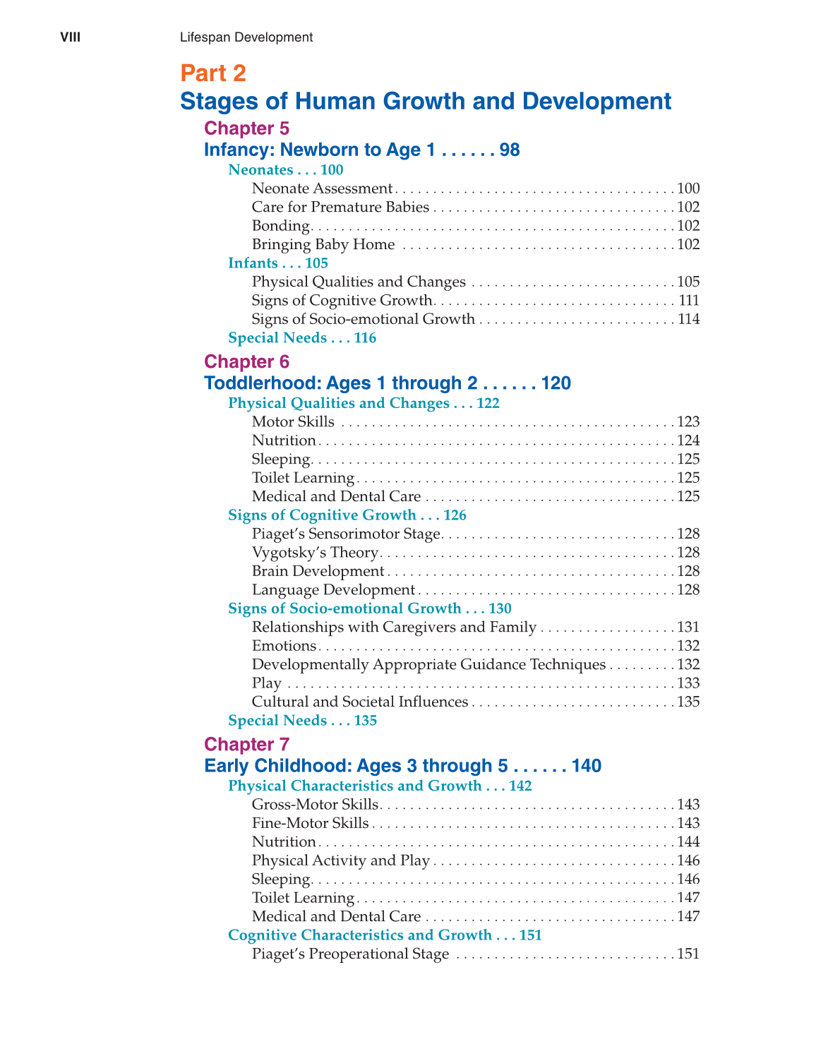 Lifespan Development, 2nd Edition page VIII