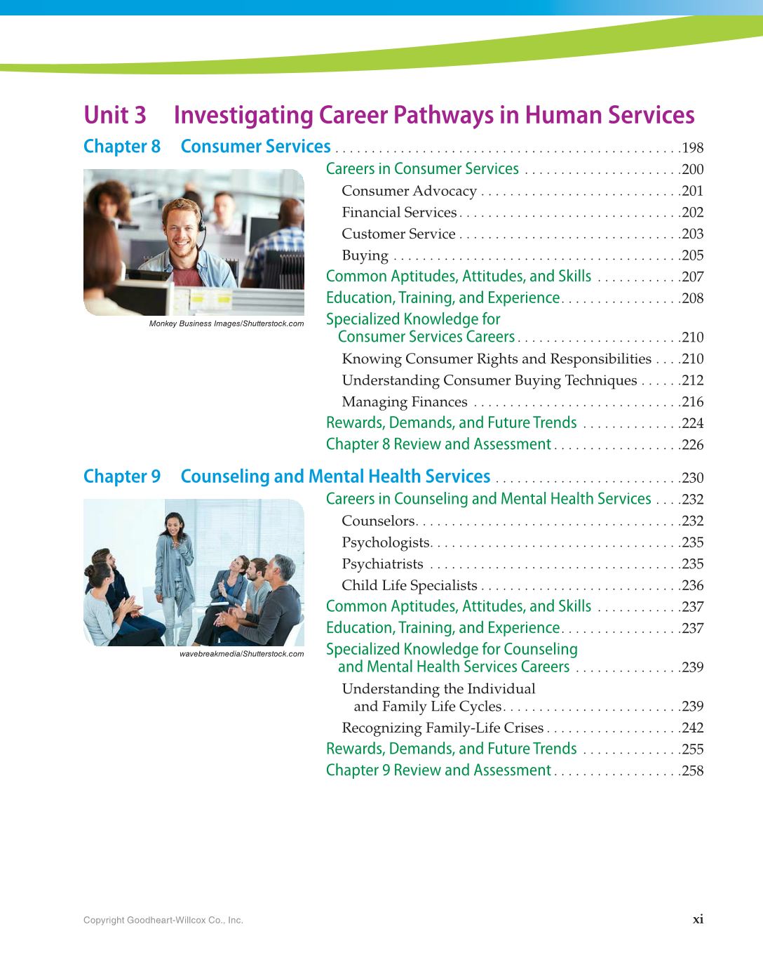 Principles of Human Services, 1st Edition page xi