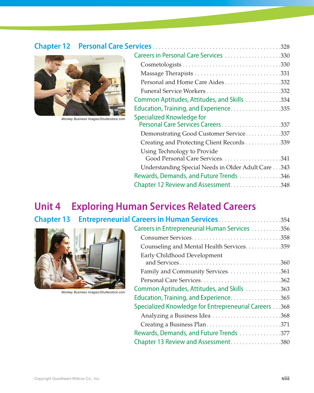 Principles of Human Services, 1st Edition page xiii