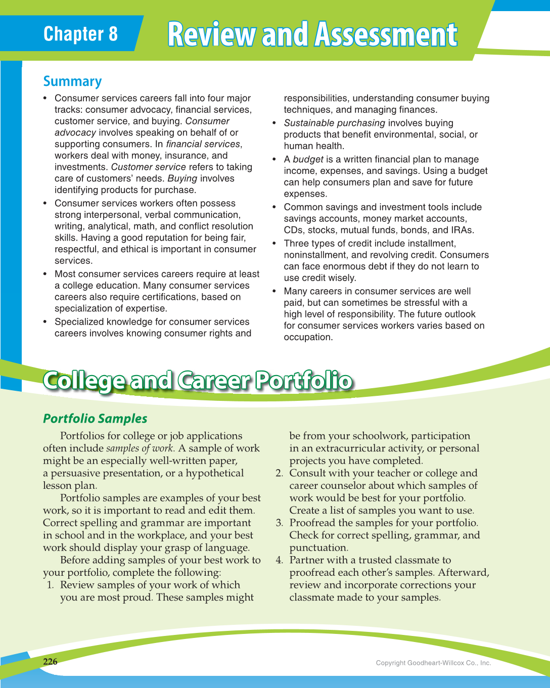 Principles of Human Services, 1st Edition page 226