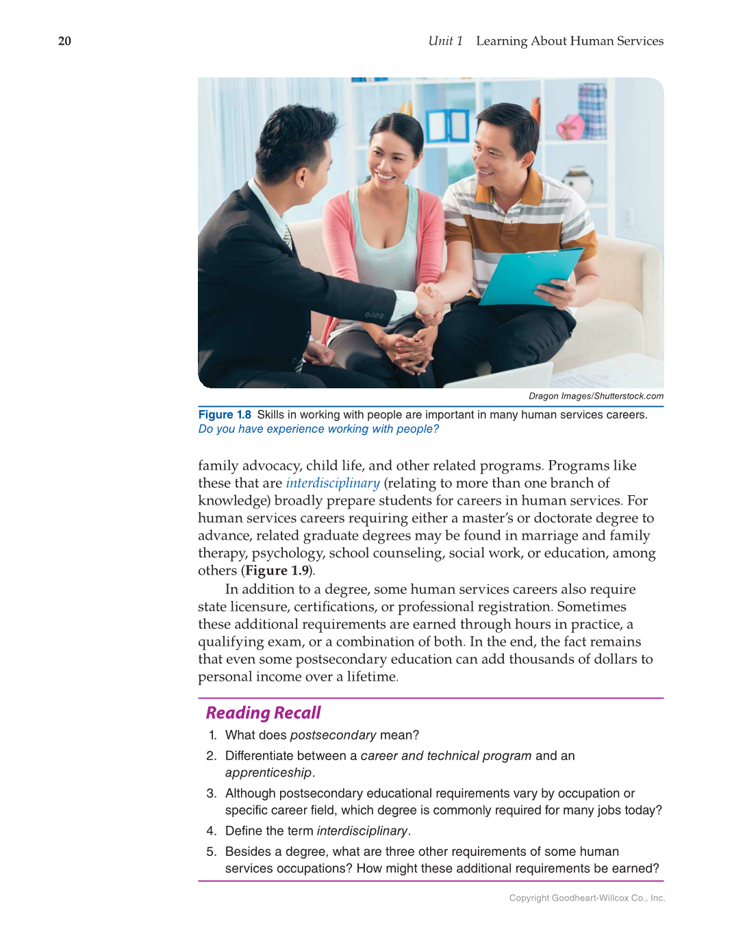 Principles of Human Services, 1st Edition page 20