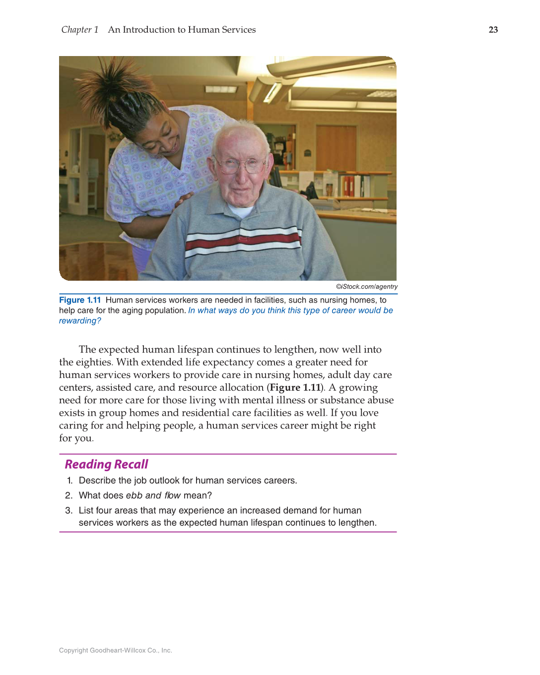 Principles of Human Services, 1st Edition page 23