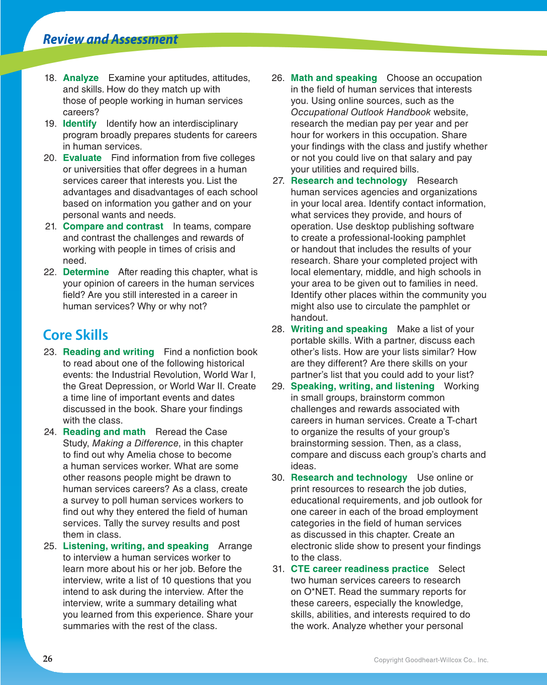 Principles of Human Services, 1st Edition page 26